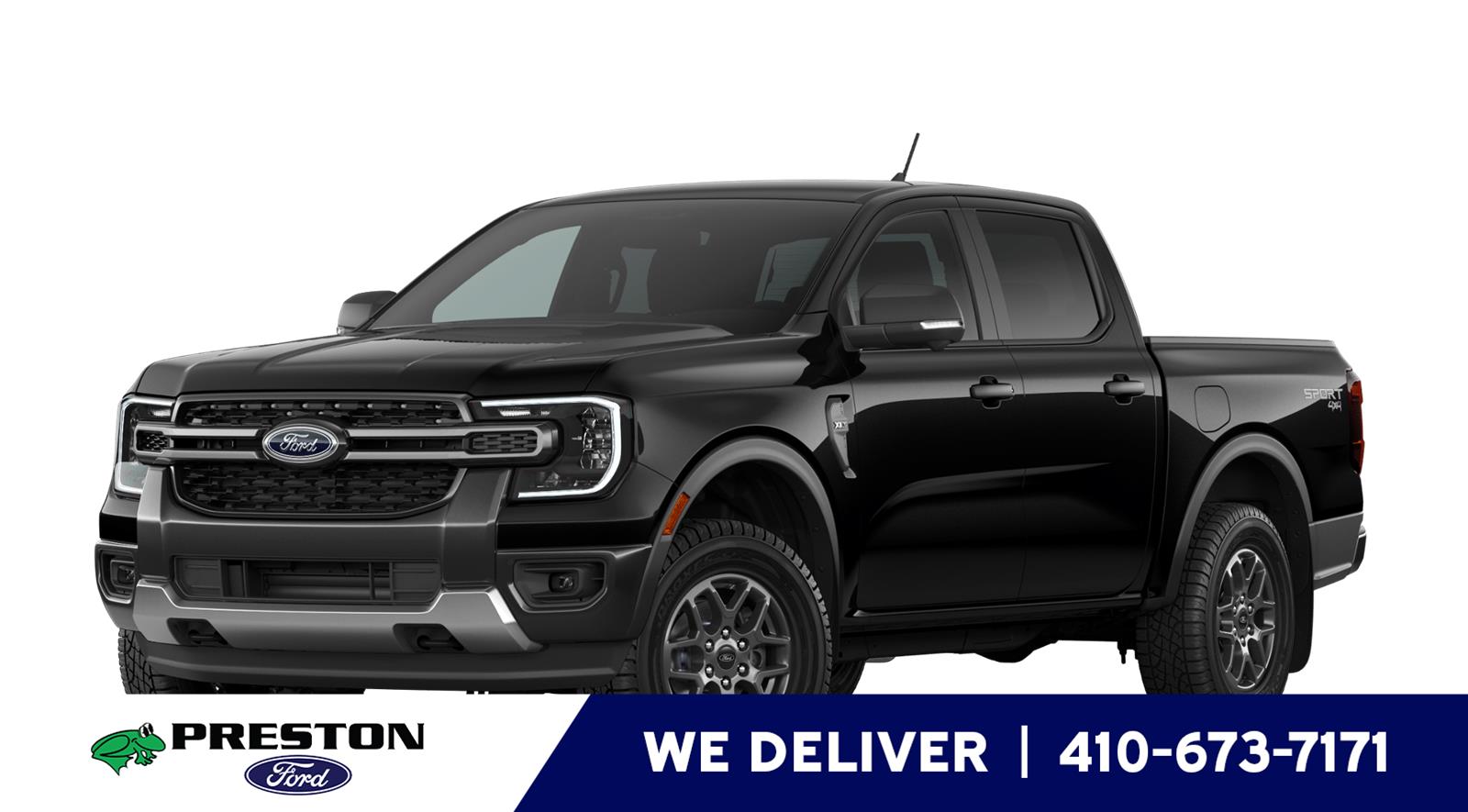 Shadow Black 2026 Ford Ranger Pickup Truck Four-Wheel Drive Automatic