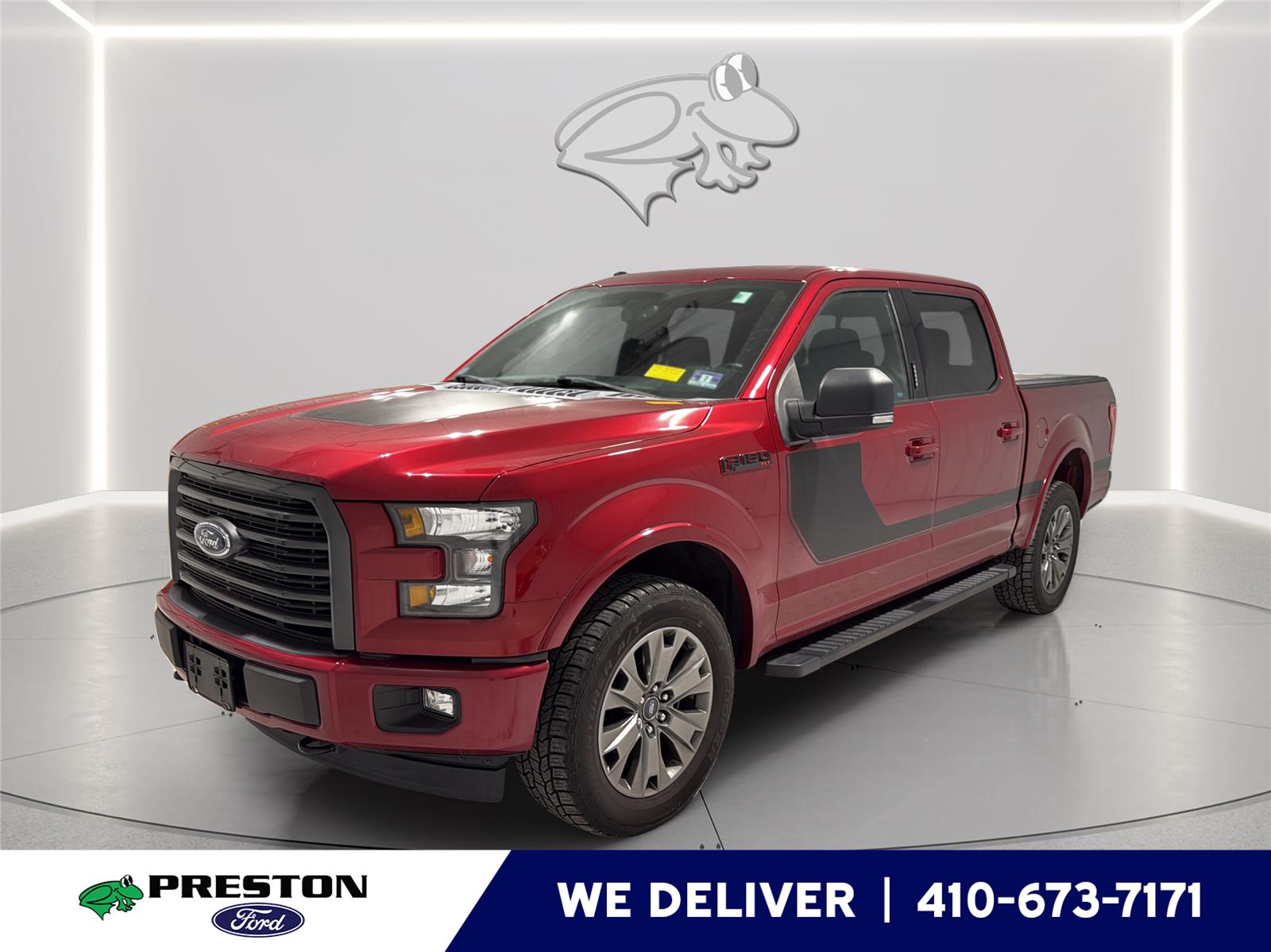 Ruby Red Metallic Tinted Clearcoat 2017 Ford F-150 XLT SuperCrew 4WD Pickup Truck Four-Wheel Drive Automatic