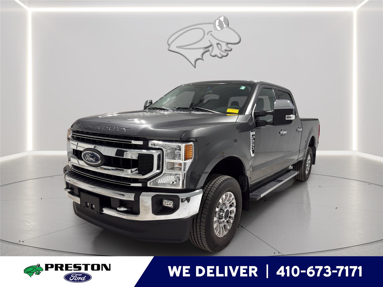 Gray (Magnetic) 2020 Ford F-250 Super Duty XLT Crew Cab 4WD Pickup Truck Four-Wheel Drive 6-Speed Automatic