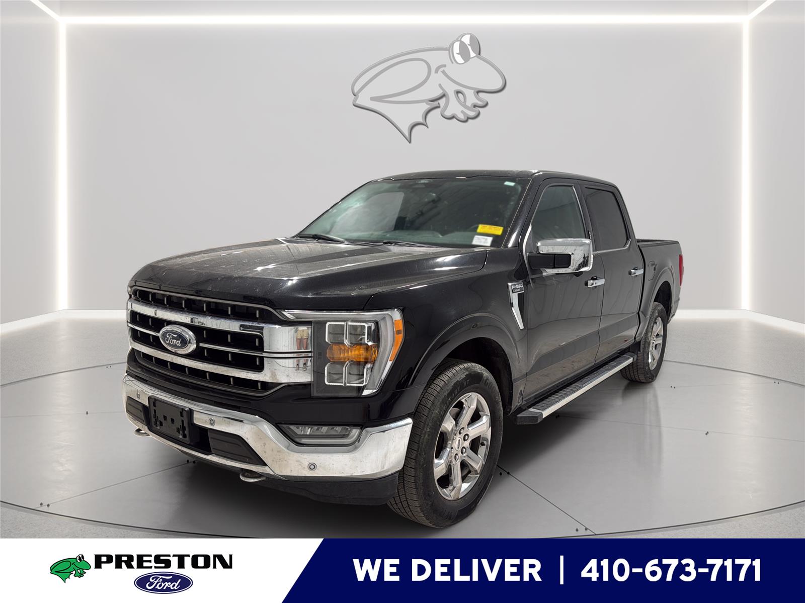 Agate Black 2022 Ford F-150 Lariat SuperCrew 4WD Pickup Truck Four-Wheel Drive Automatic