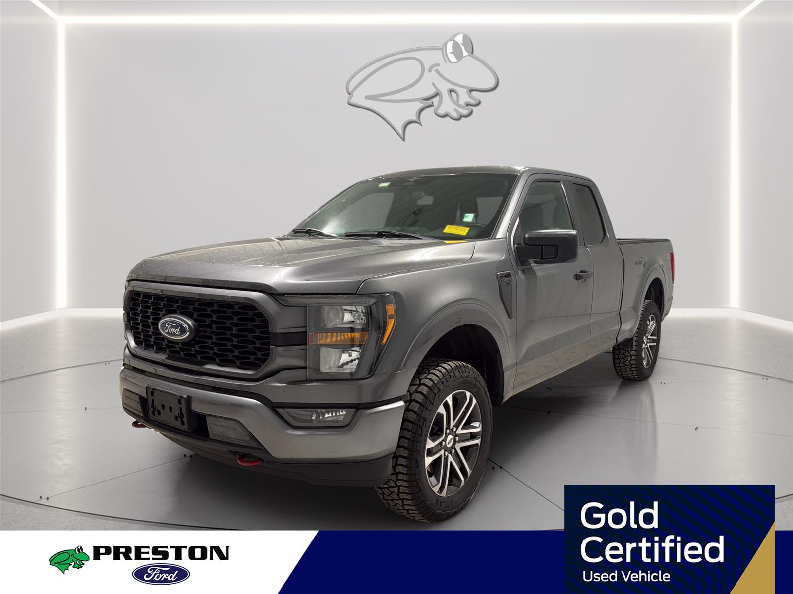 Carbonized Gray 2023 Ford F-150 XL SuperCab 4WD Pickup Truck Four-Wheel Drive Automatic