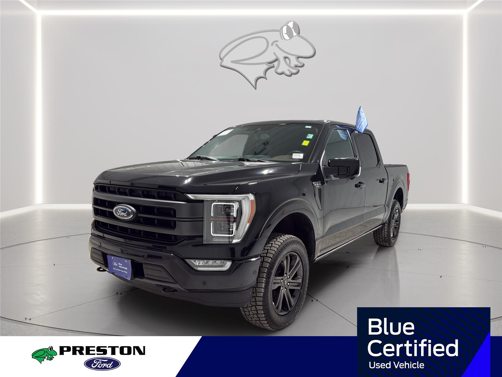 Agate Black 2022 Ford F-150 Lariat SuperCrew 4WD Pickup Truck Four-Wheel Drive Automatic
