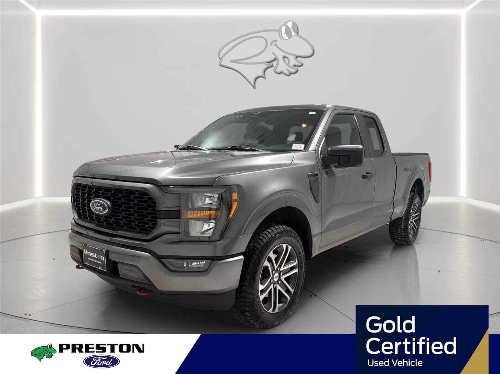 Carbonized Gray 2023 Ford F-150 XL SuperCab 4WD Pickup Truck Four-Wheel Drive Automatic