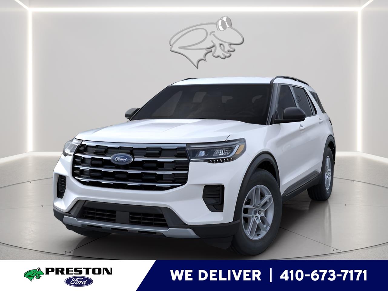 Star White Metallic Tri-Coat 2026 Ford Explorer SUV / Crossover All-Wheel Drive Automatic