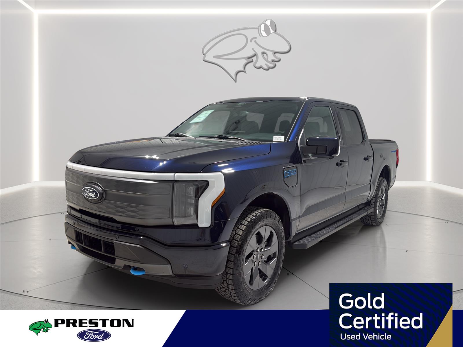 Antimatter Blue 2024 Ford F-150 Lightning Pickup Truck All-Wheel Drive 1-Speed Dual Clutch