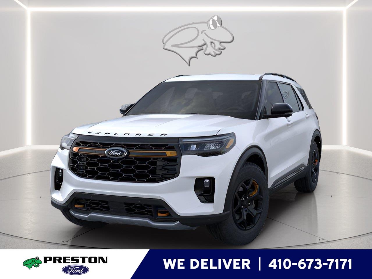 Star White Metallic Tri-Coat 2026 Ford Explorer SUV / Crossover All-Wheel Drive Automatic