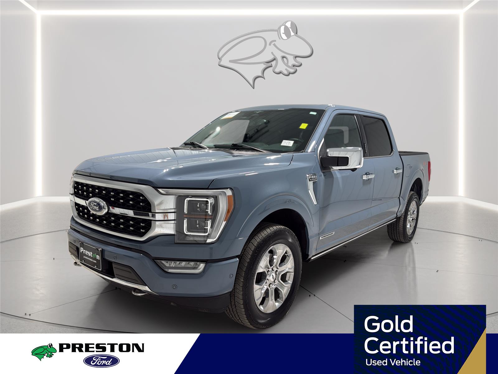 Blue (Azure Gray Metallic Tri-Coat) 2023 Ford F-150 Pickup Truck Four-Wheel Drive Automatic
