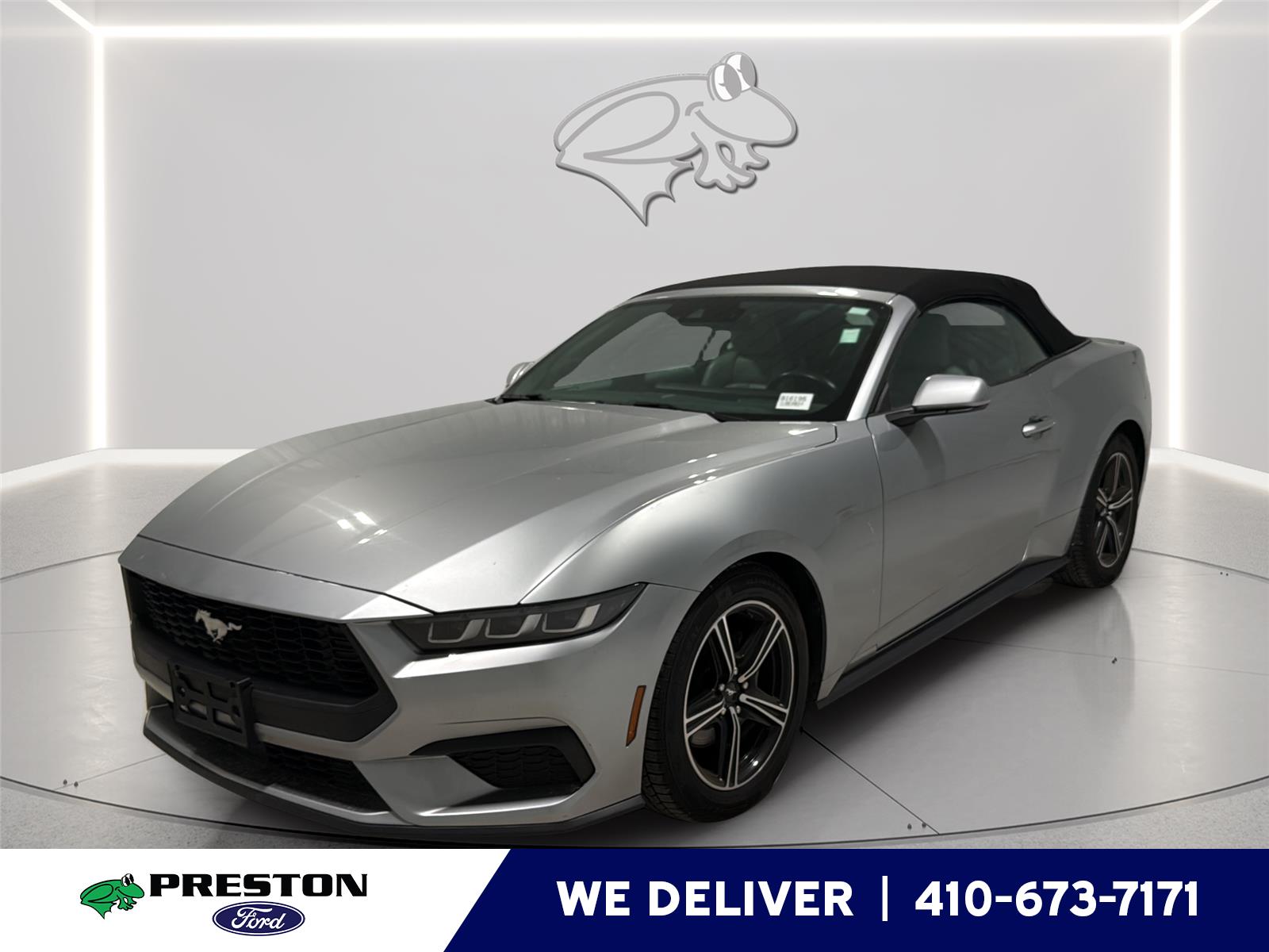 Iconic Silver 2024 Ford Mustang Convertible Rear-Wheel Drive Automatic