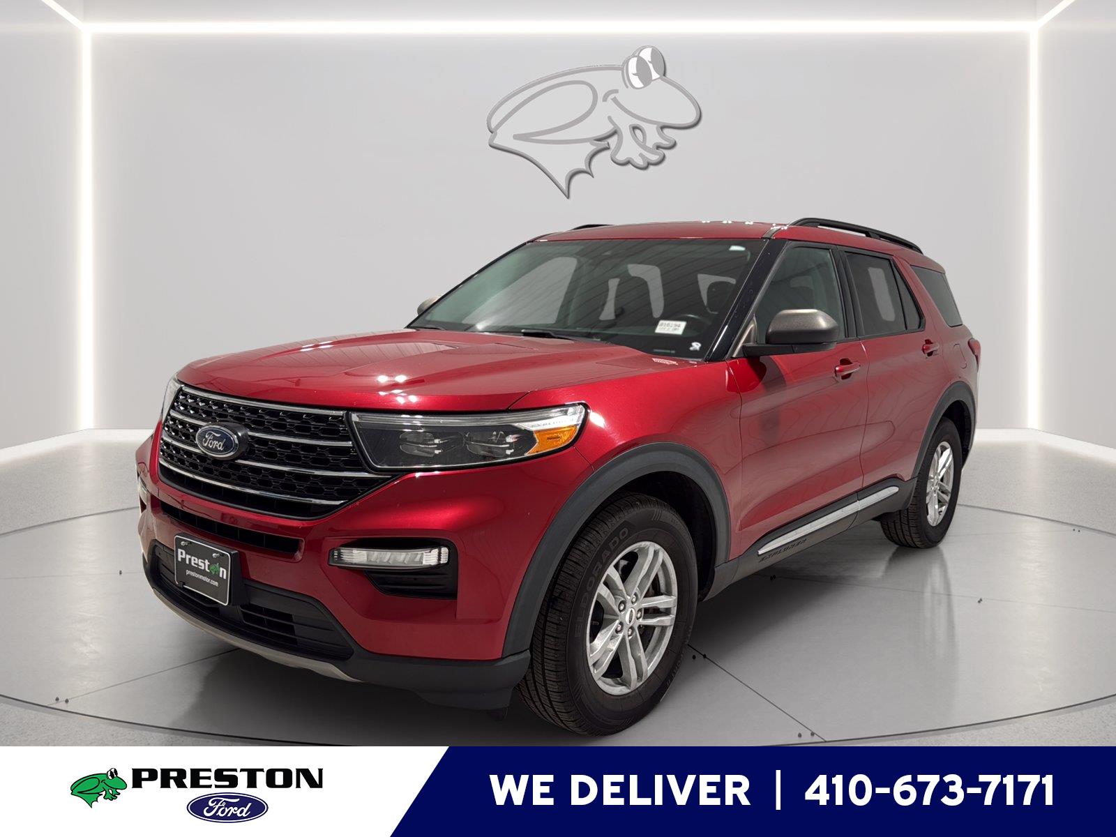 Rapid Red Metallic Tinted Clearcoat 2021 Ford Explorer SUV / Crossover All-Wheel Drive Automatic