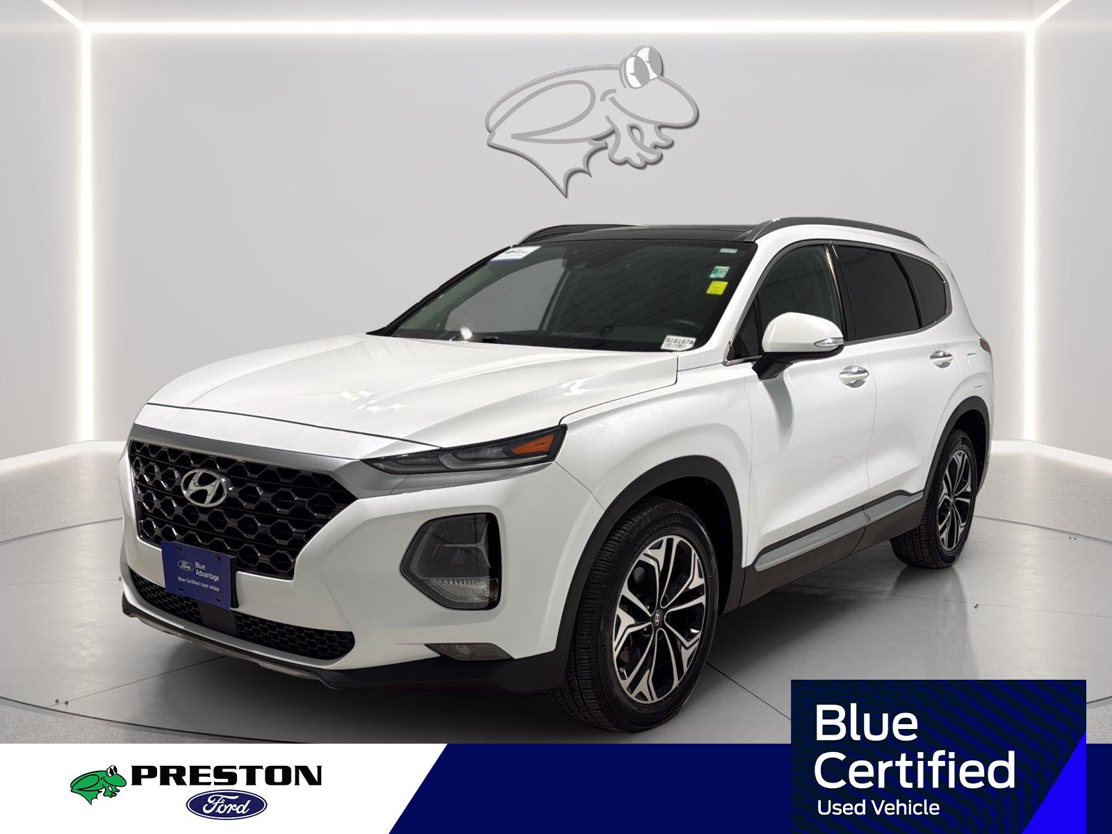 Quartz White 2019 Hyundai Santa Fe SUV / Crossover All-Wheel Drive Automatic