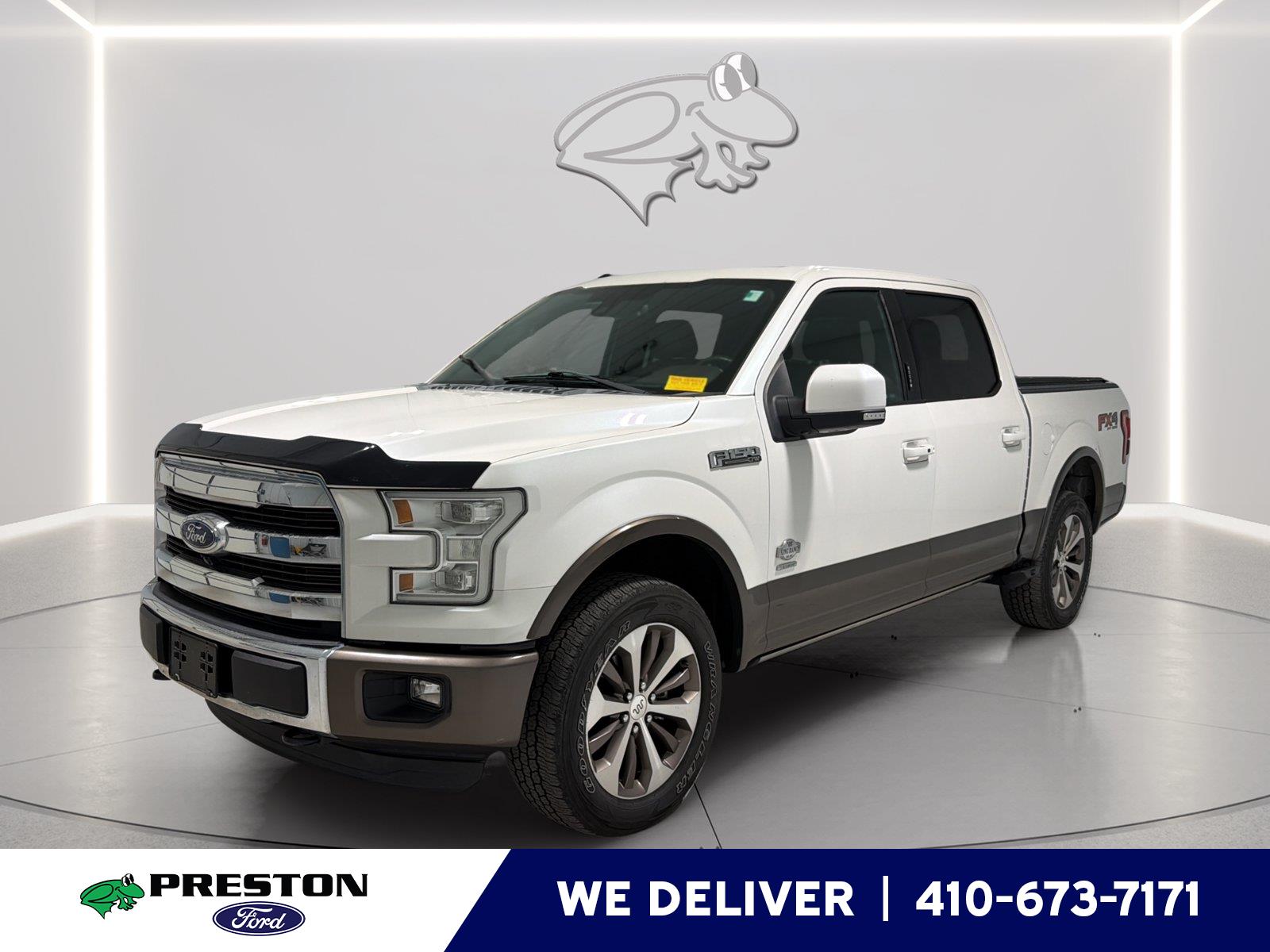 White Platinum Metallic Tri-Coat/Caribou Metallic 2016 Ford F-150 Pickup Truck Four-Wheel Drive 6-Speed Automatic