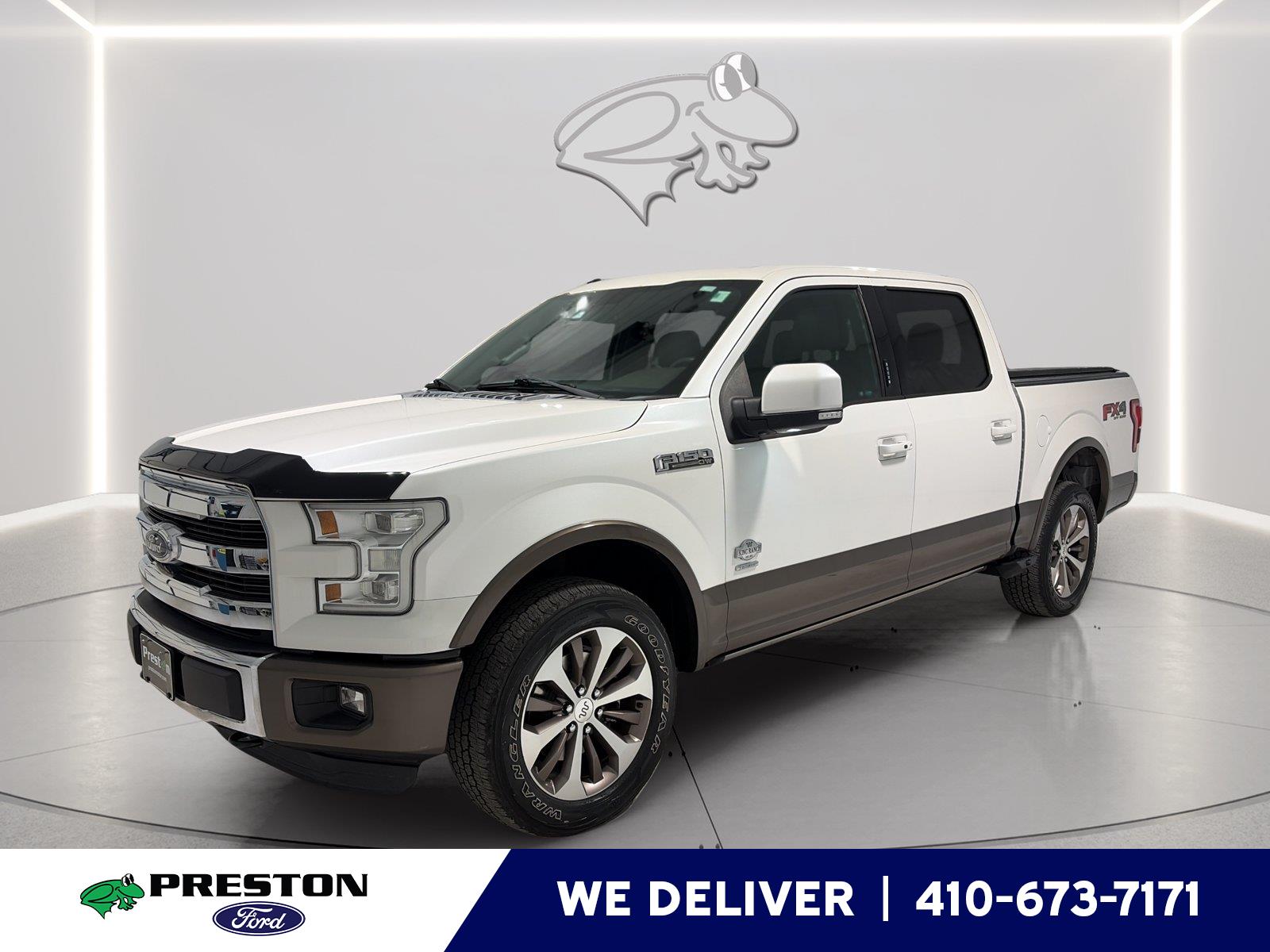 White Platinum Metallic Tri-Coat/Caribou Metallic 2016 Ford F-150 Pickup Truck Four-Wheel Drive 6-Speed Automatic