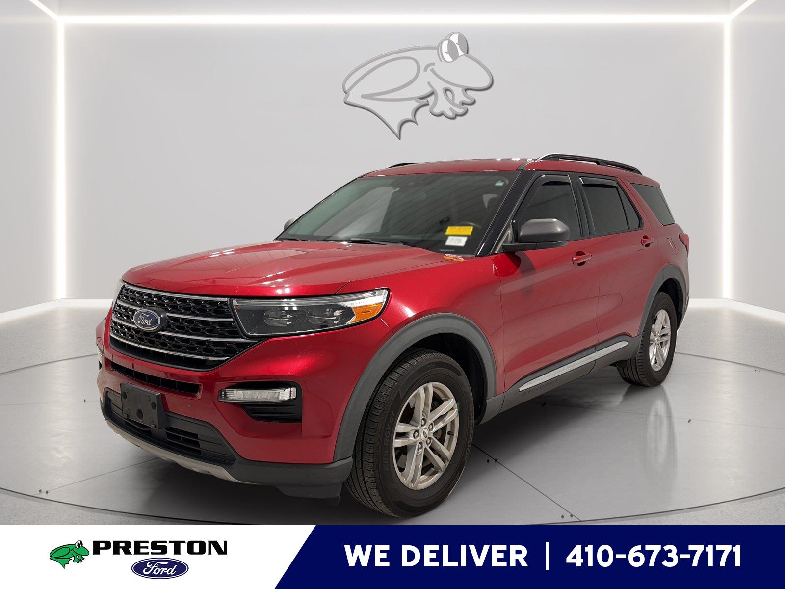 Rapid Red Metallic Tinted Clearcoat 2021 Ford Explorer SUV / Crossover All-Wheel Drive Automatic