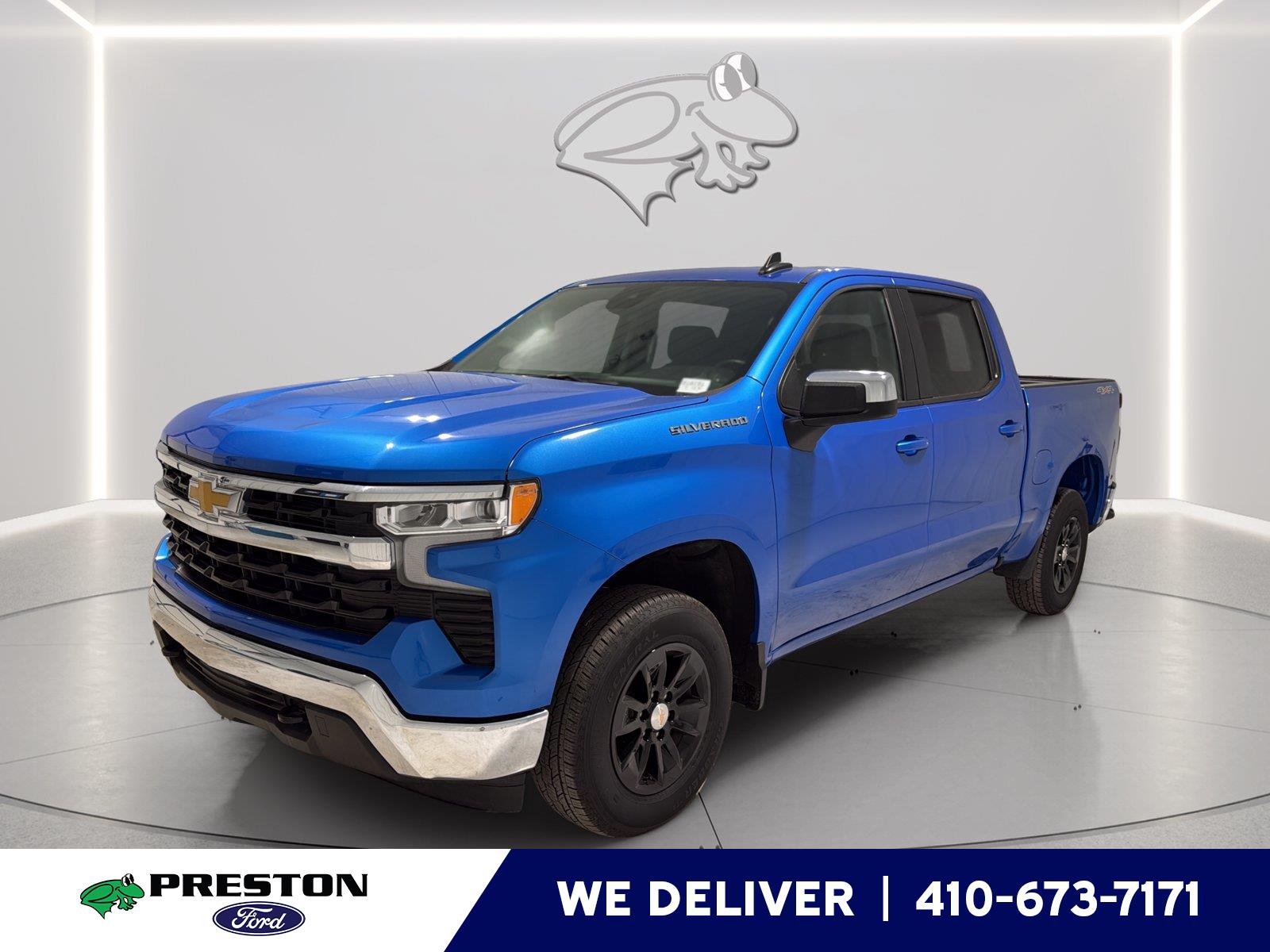 Riptide Blue Metallic 2025 Chevrolet Silverado 1500 Pickup Truck Four-Wheel Drive Automatic