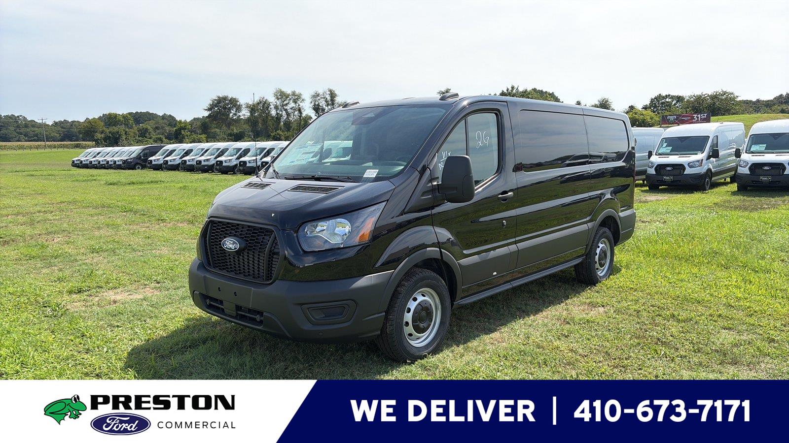 Agate Black Metallic 2026 Ford Transit Cargo Van Rear-Wheel Drive 