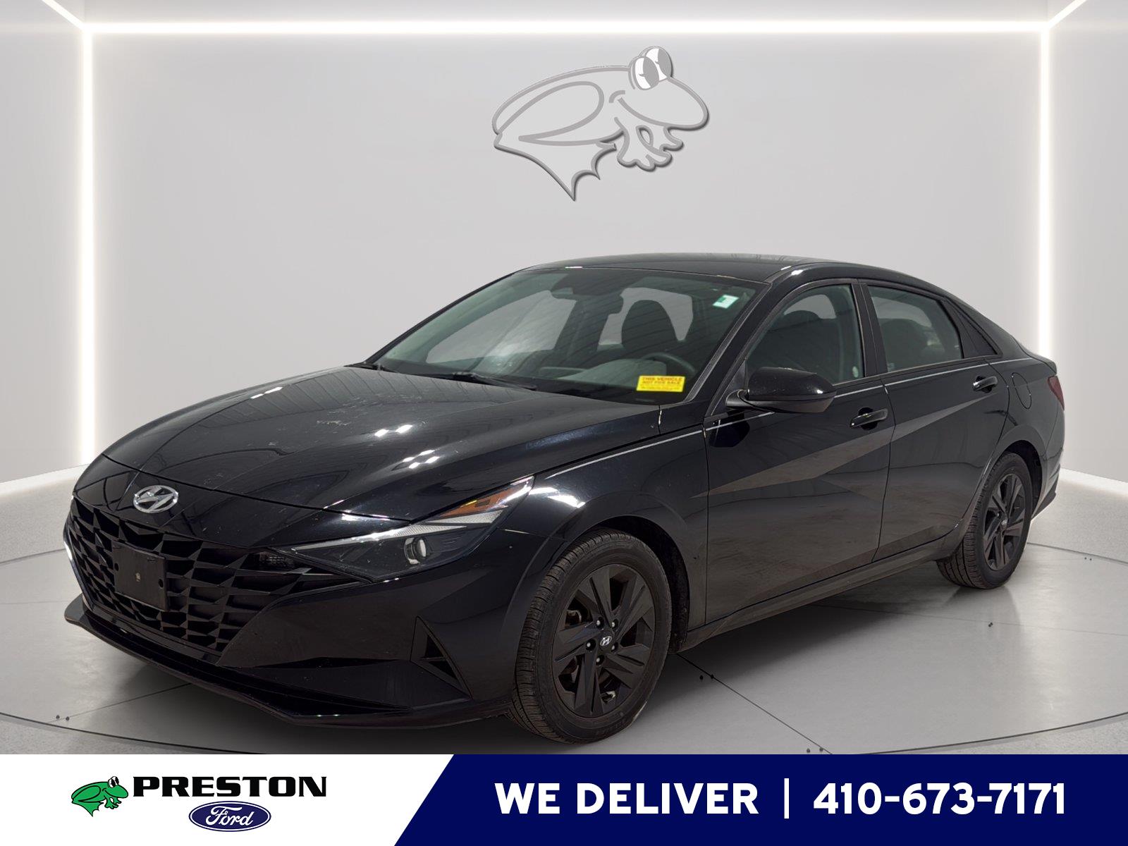Phantom Black 2021 Hyundai Elantra Sedan Front-Wheel Drive Continuously Variable Transmission