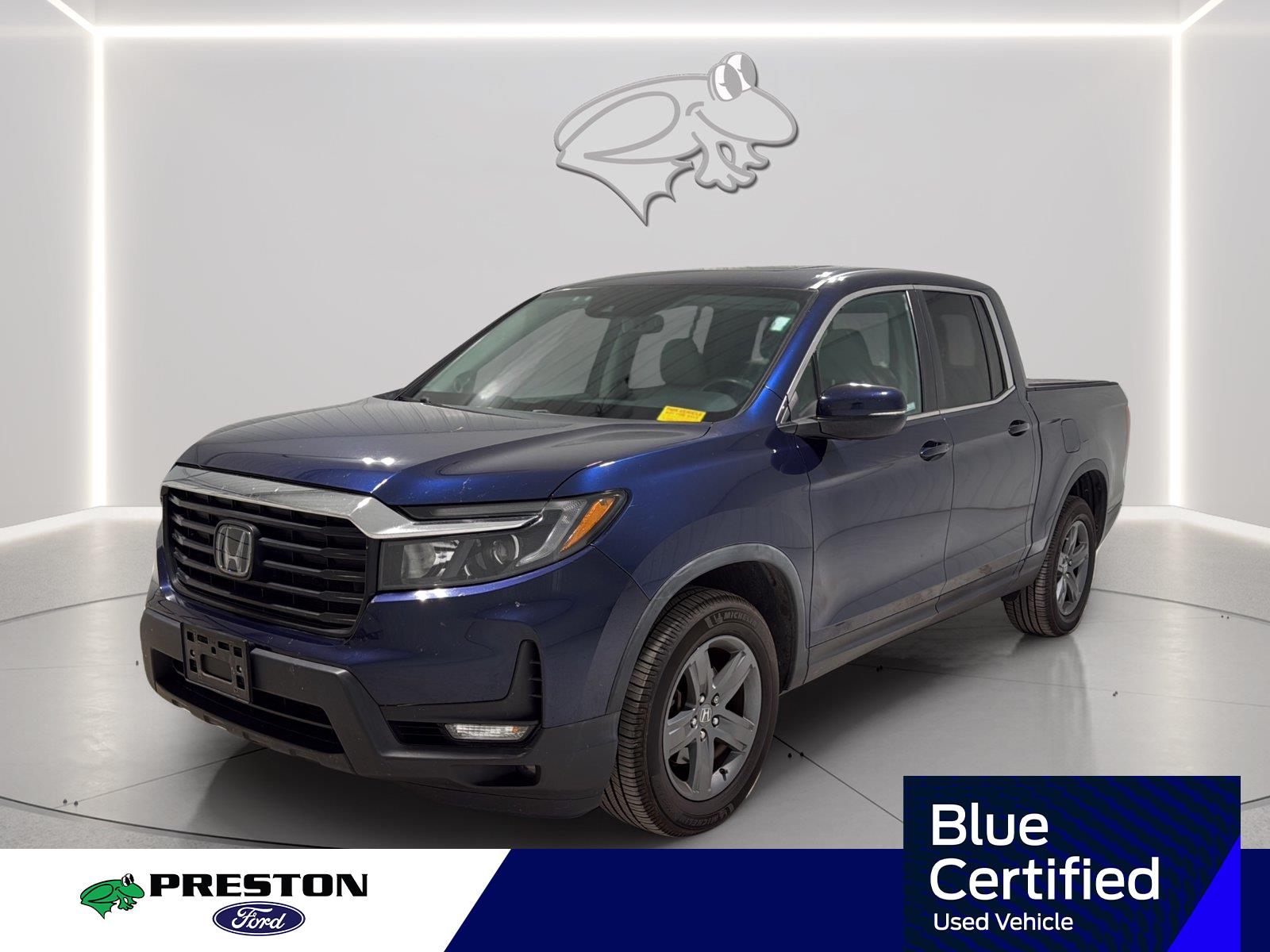Black (Obsidian Blue Pearl) 2021 Honda Ridgeline Pickup Truck All-Wheel Drive Automatic
