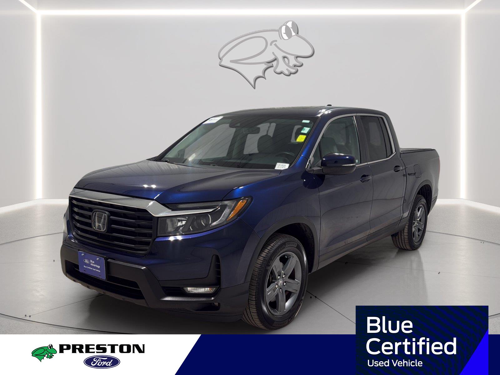 Black (Obsidian Blue Pearl) 2021 Honda Ridgeline Pickup Truck All-Wheel Drive Automatic
