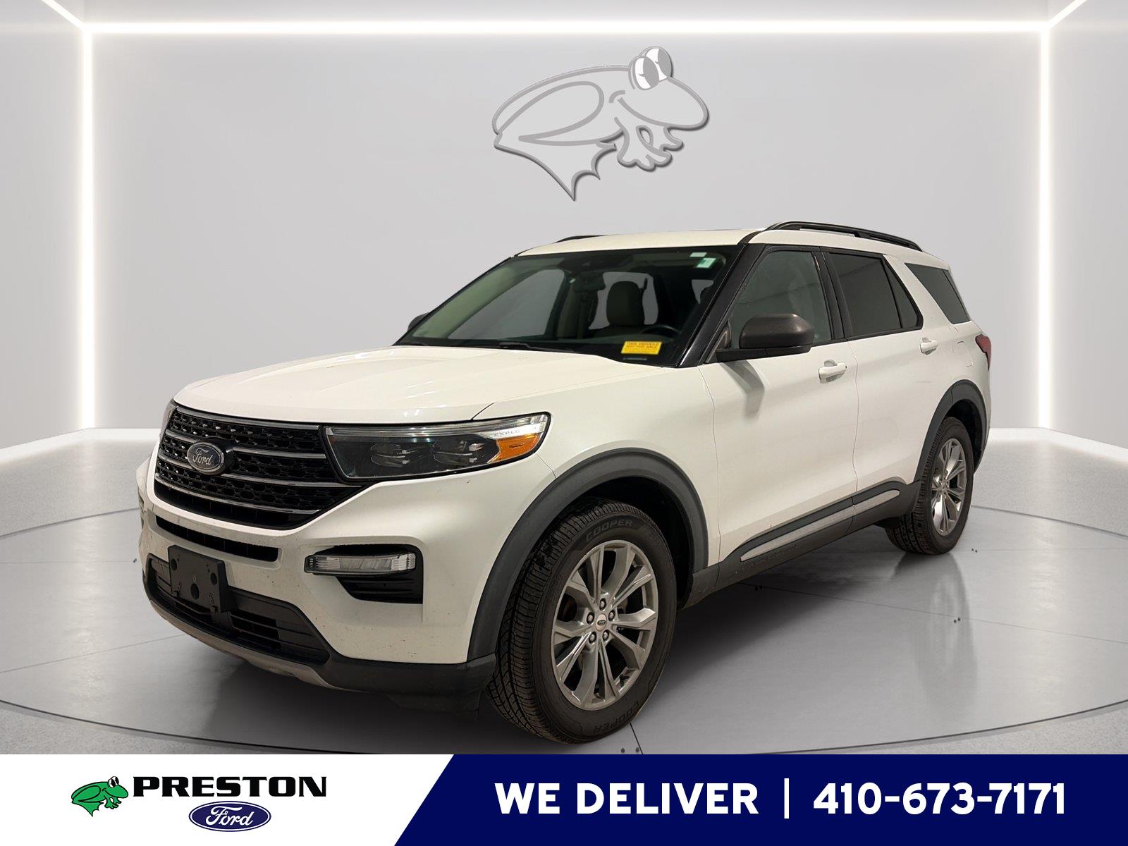 Star White Metallic Tri-Coat 2021 Ford Explorer SUV / Crossover All-Wheel Drive Automatic