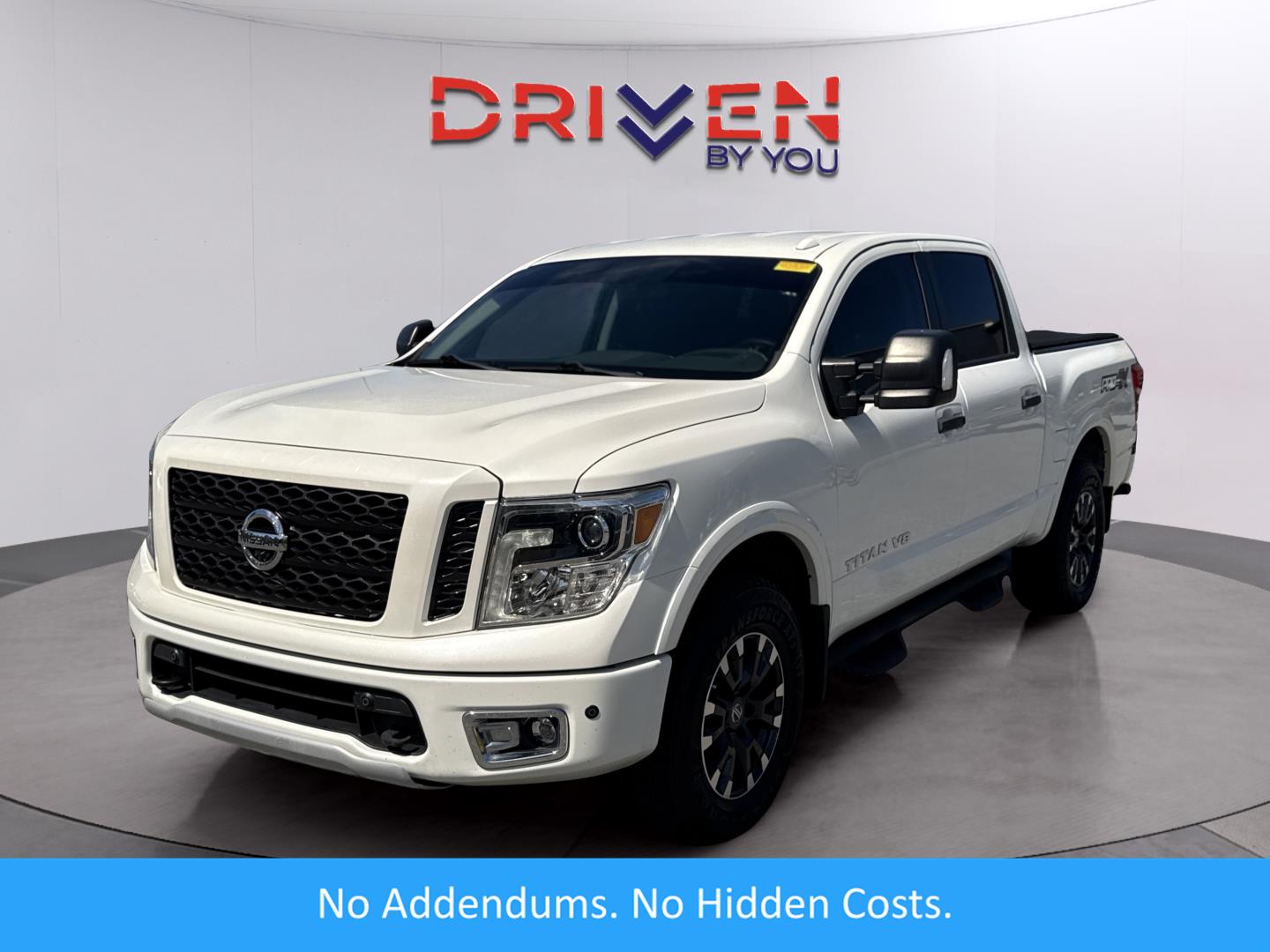 Pearl White 2018 Nissan Titan PRO-4X Crew Cab 4WD Pickup Truck Four-Wheel Drive Automatic