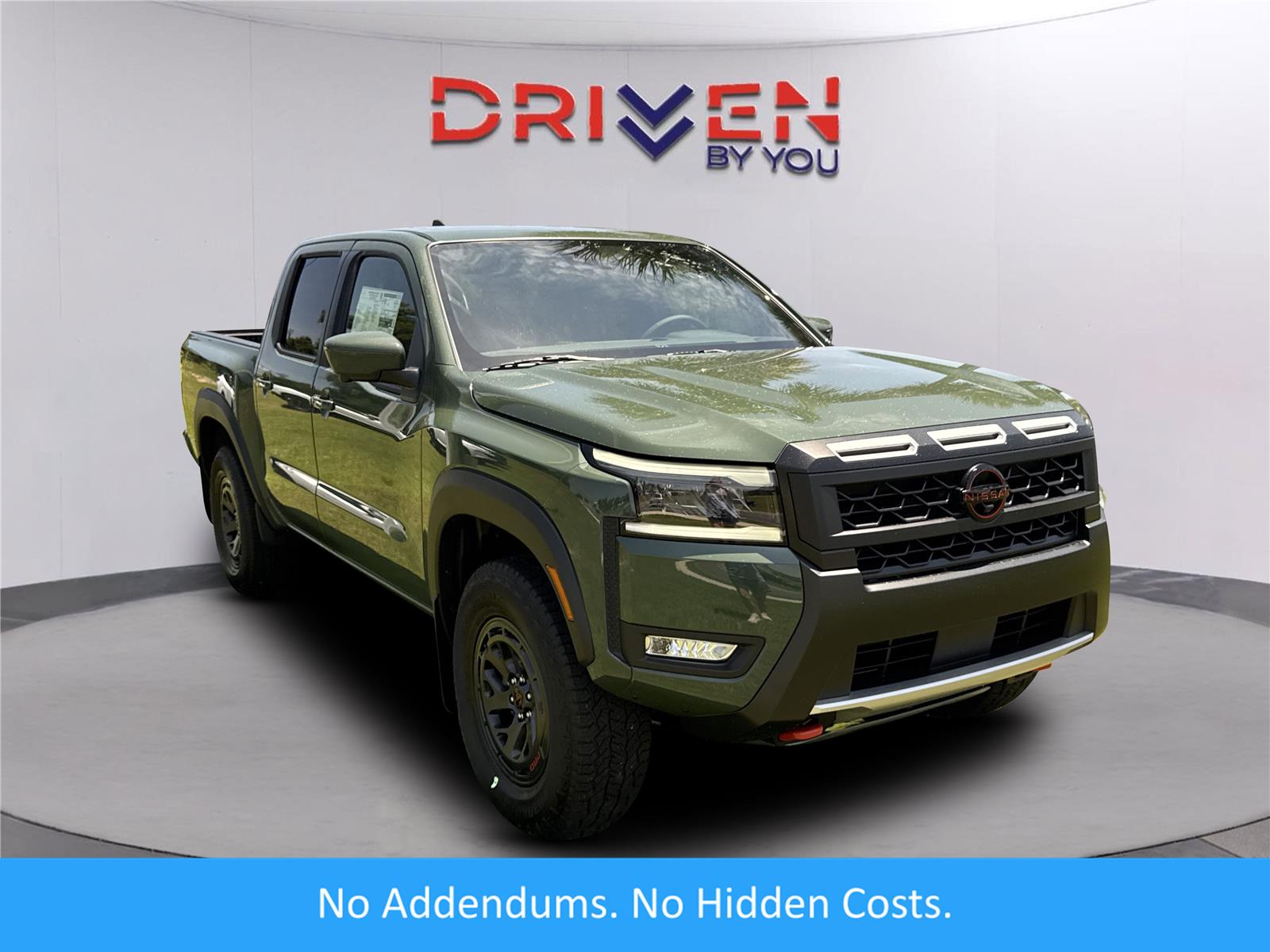 Tactical Green Metallic 2026 Nissan Frontier Pickup Truck Four-Wheel Drive Automatic