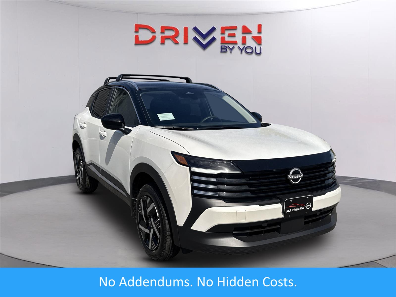 Aspen White Tricoat/Super Black 2026 Nissan Kicks SUV / Crossover Front-Wheel Drive Continuously Variable Transmission