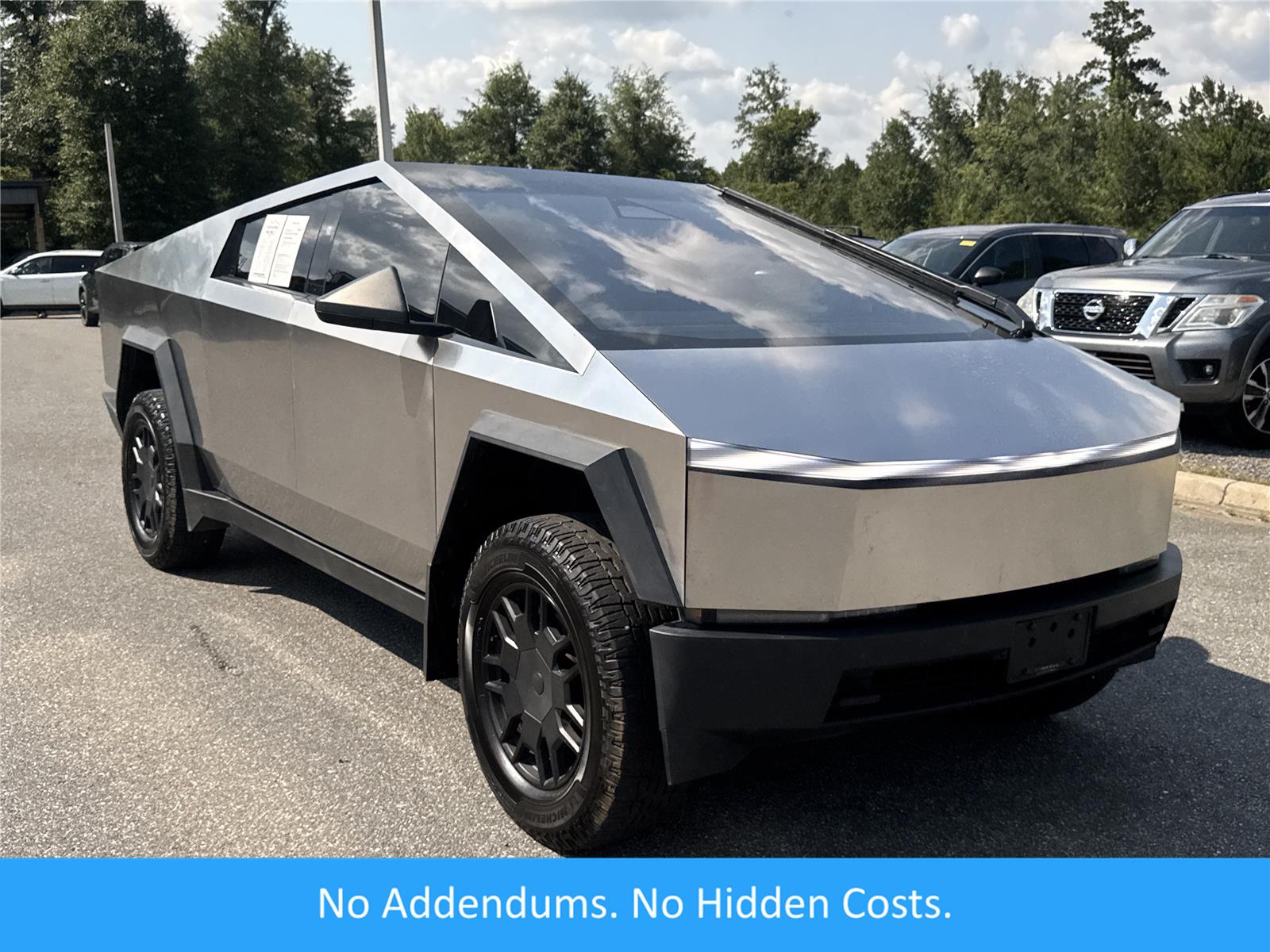 Gray (Stainless Steel) 2024 Tesla Cybertruck Pickup Truck All-Wheel Drive Automatic