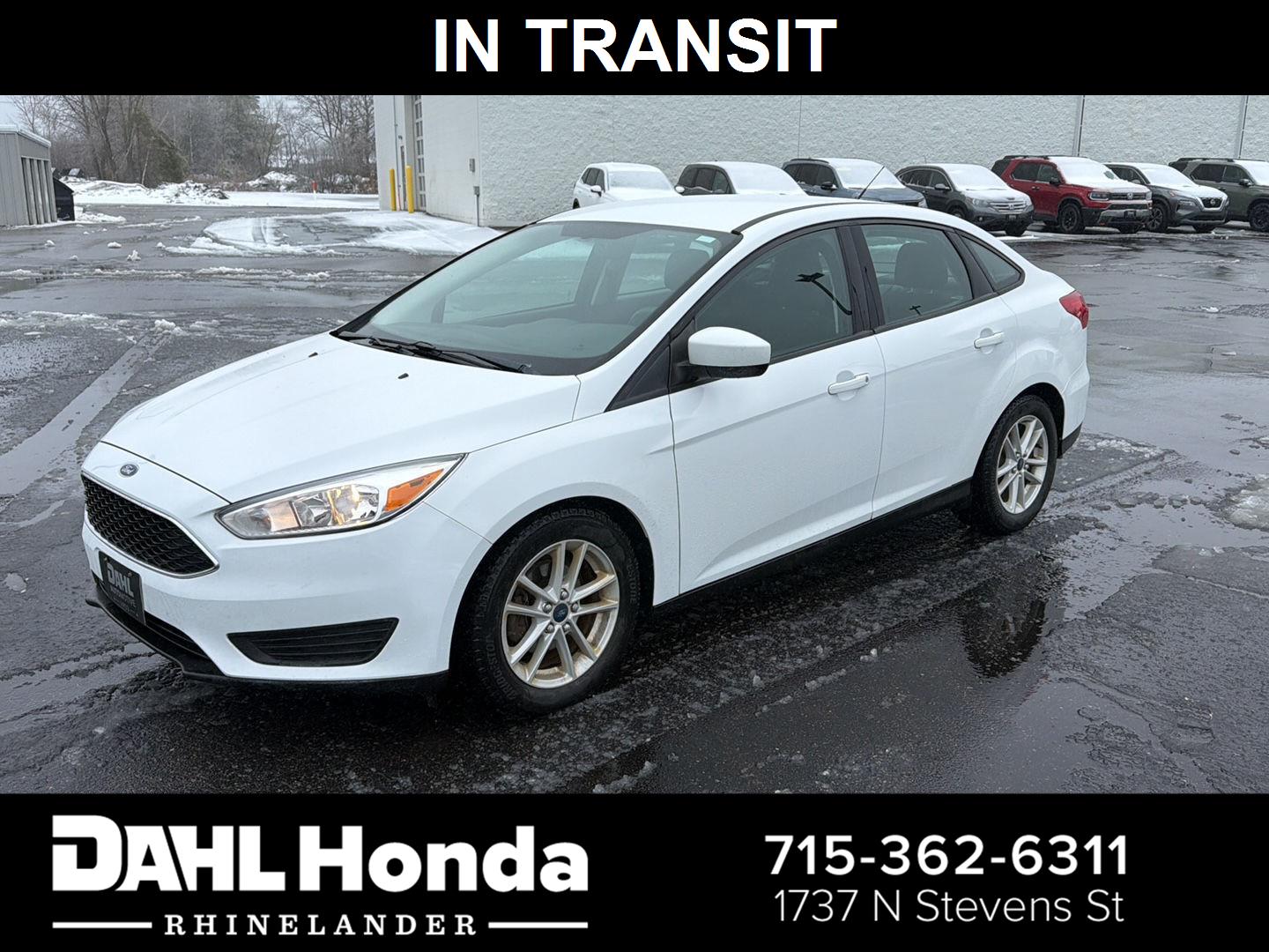 Oxford White 2018 Ford Focus SE Sedan Front-Wheel Drive 6-Speed Automatic