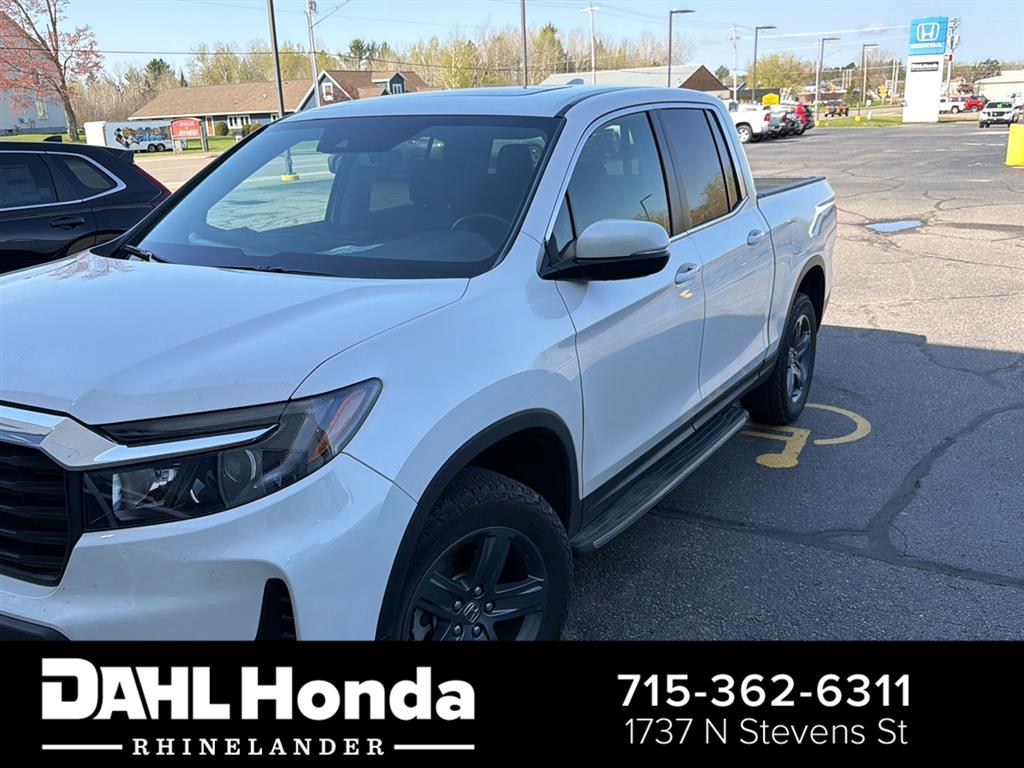 Platinum White Pearl 2023 Honda Ridgeline RTL AWD Pickup Truck All-Wheel Drive 9-Speed Automatic