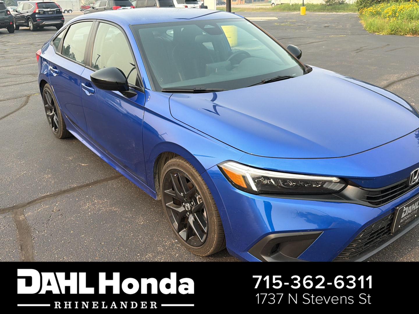 Aegean Blue Metallic 2023 Honda Civic Sedan Front-Wheel Drive 7-Speed CVT