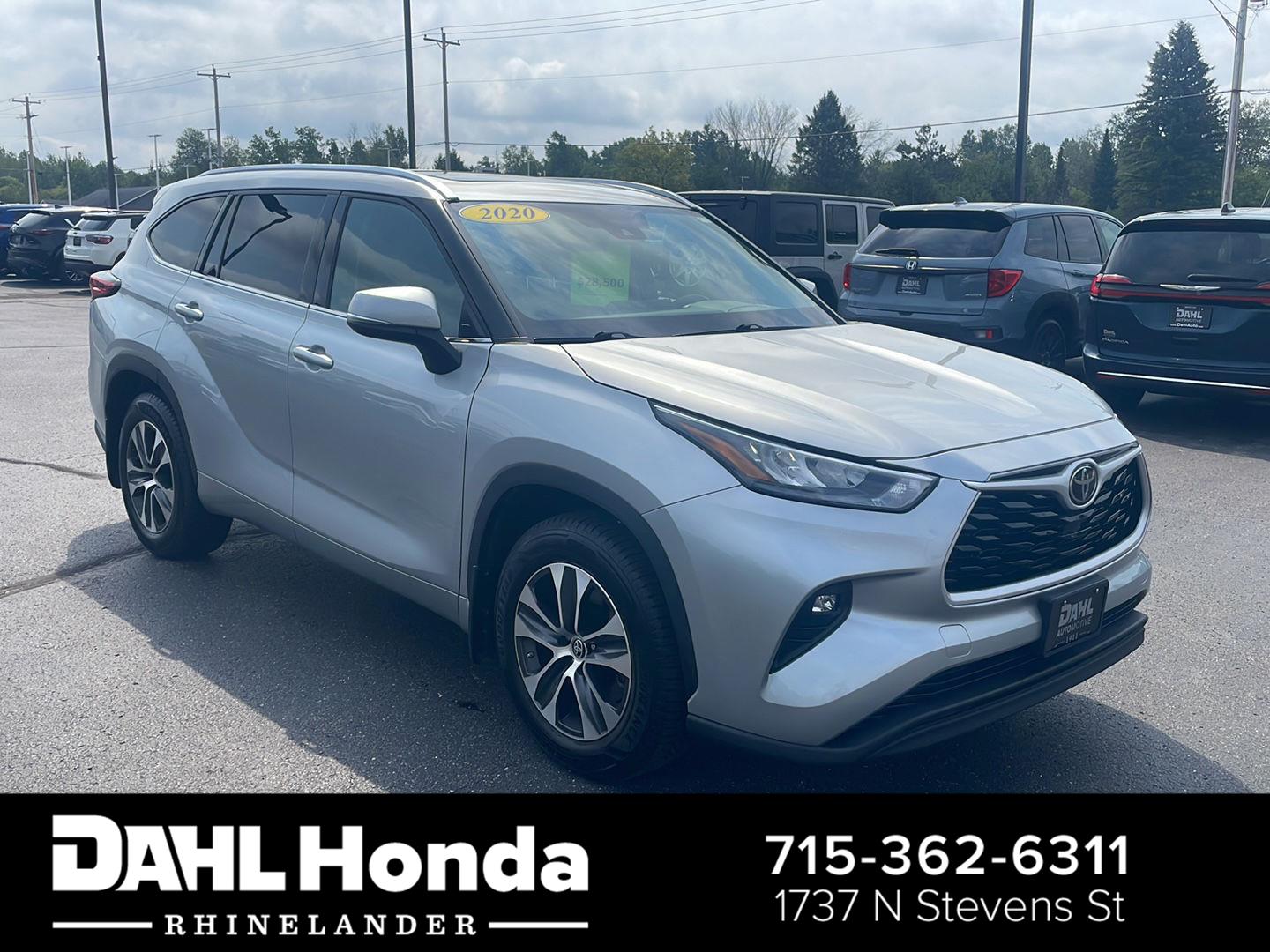 Celestial Silver Metallic 2020 Toyota Highlander SUV / Crossover All-Wheel Drive Automatic