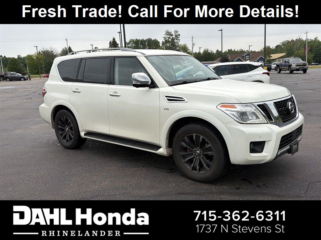 Pearl White Tricoat 2019 Nissan Armada SUV / Crossover Four-Wheel Drive Automatic