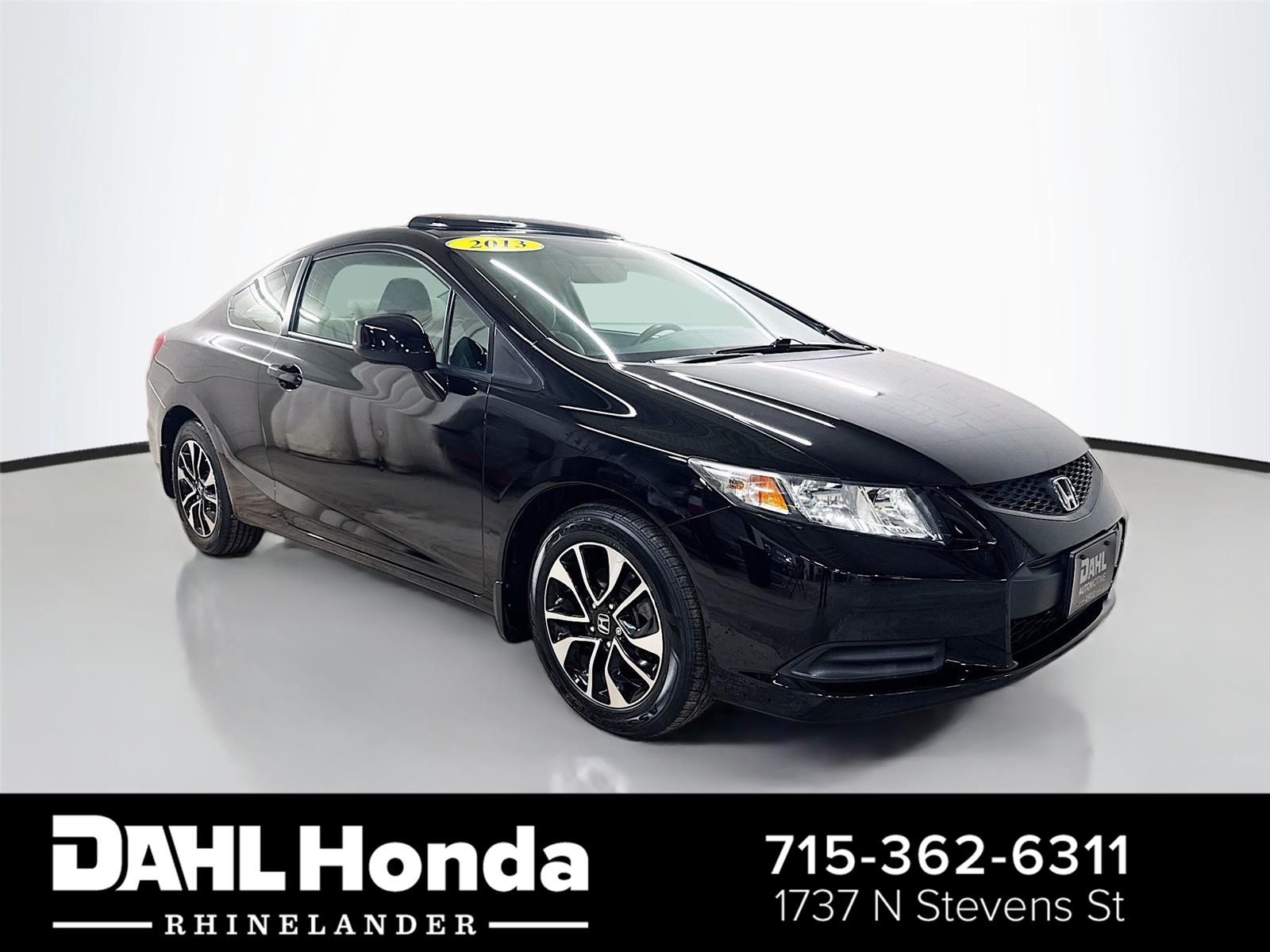 Crystal Black Pearl 2013 Honda Civic Coupe EX Coupe Front-Wheel Drive Automatic