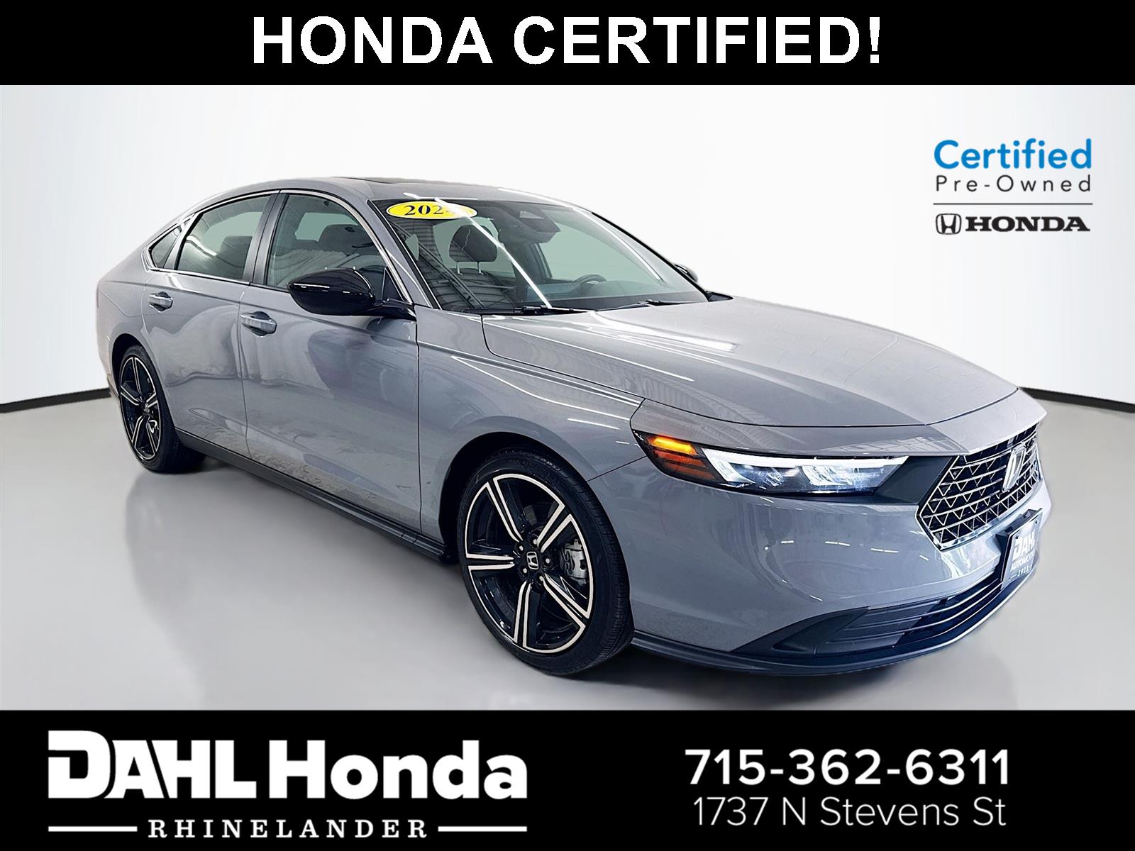 Urban Gray Pearl 2024 Honda Accord Hybrid Sport FWD Sedan Front-Wheel Drive 1-Speed Dual Clutch