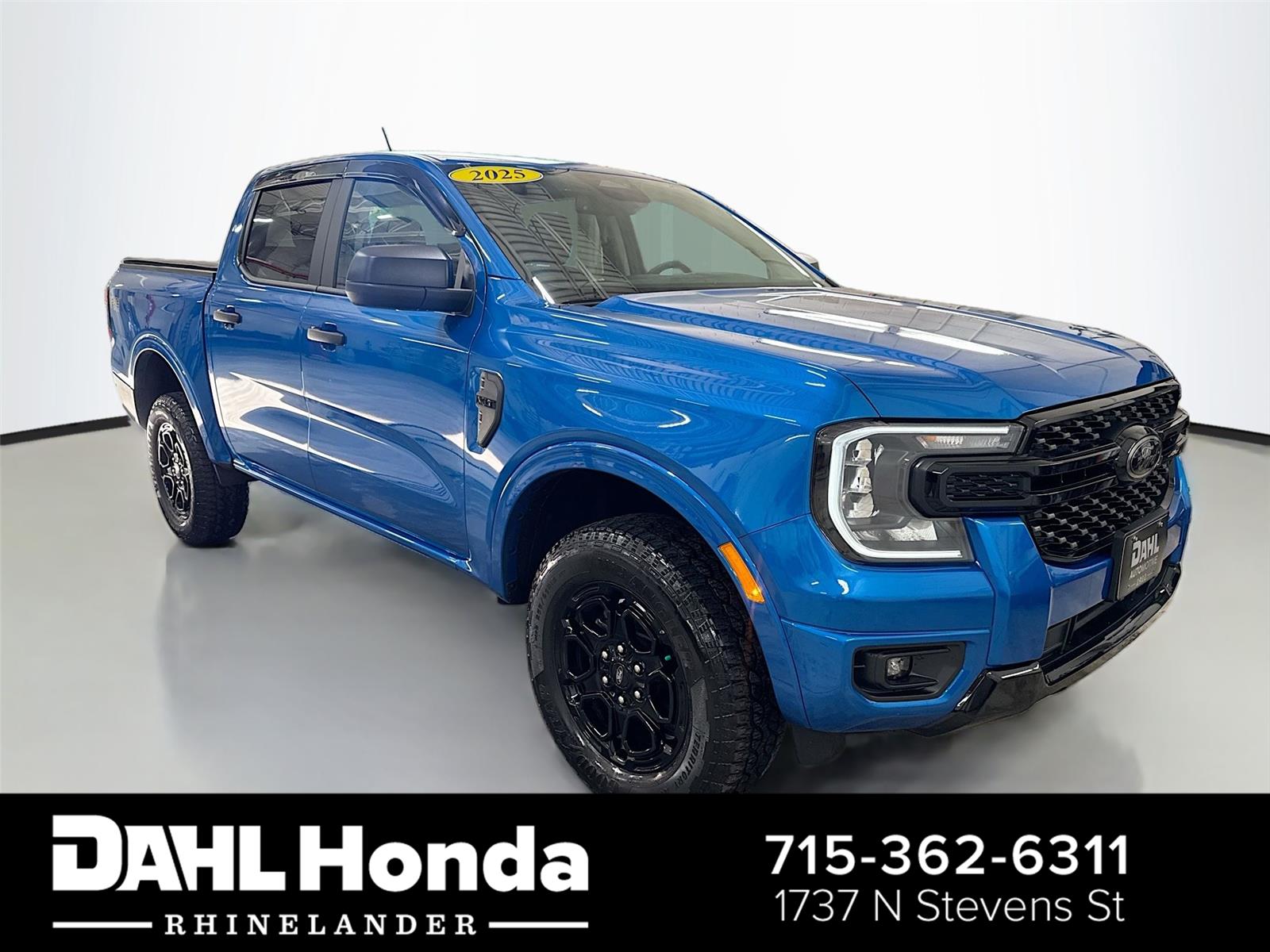 Velocity Blue Metallic 2025 Ford Ranger XLT SuperCrew 4WD Pickup Truck Four-Wheel Drive Automatic
