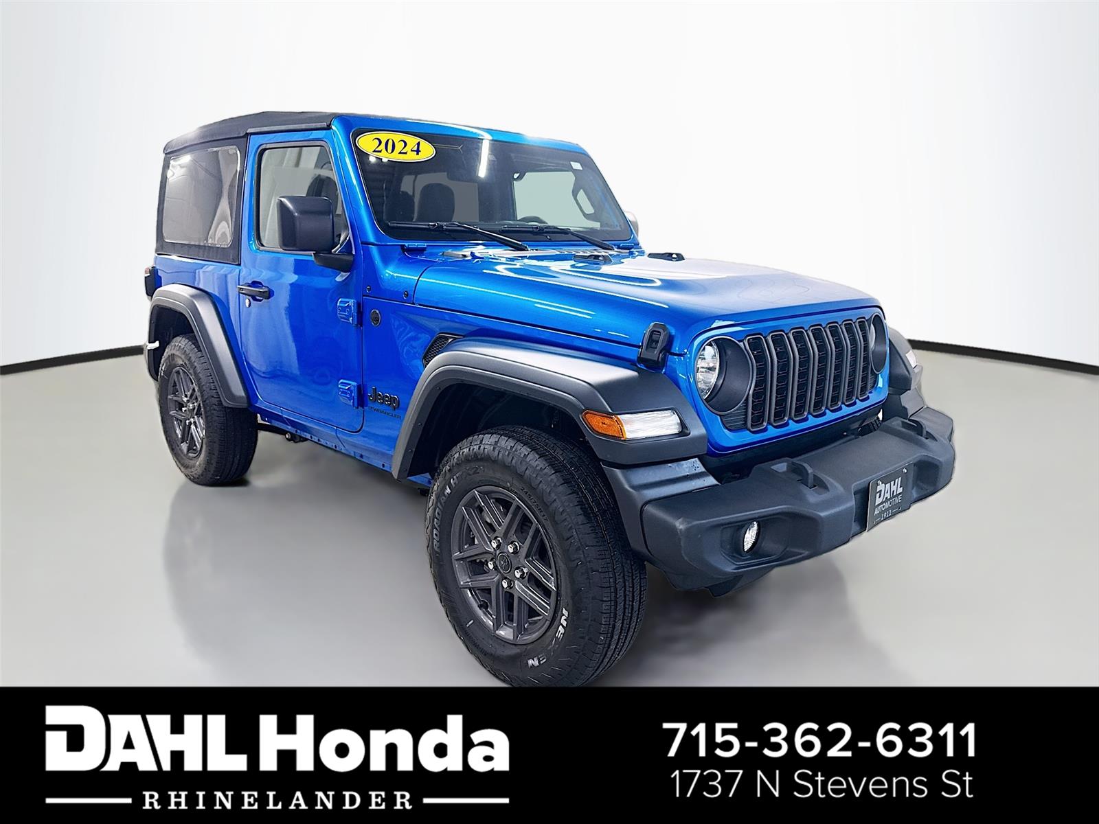 Hydro Blue Pearlcoat 2024 Jeep Wrangler Sport S 2-Door 4WD SUV / Crossover Four-Wheel Drive 8-Speed Automatic