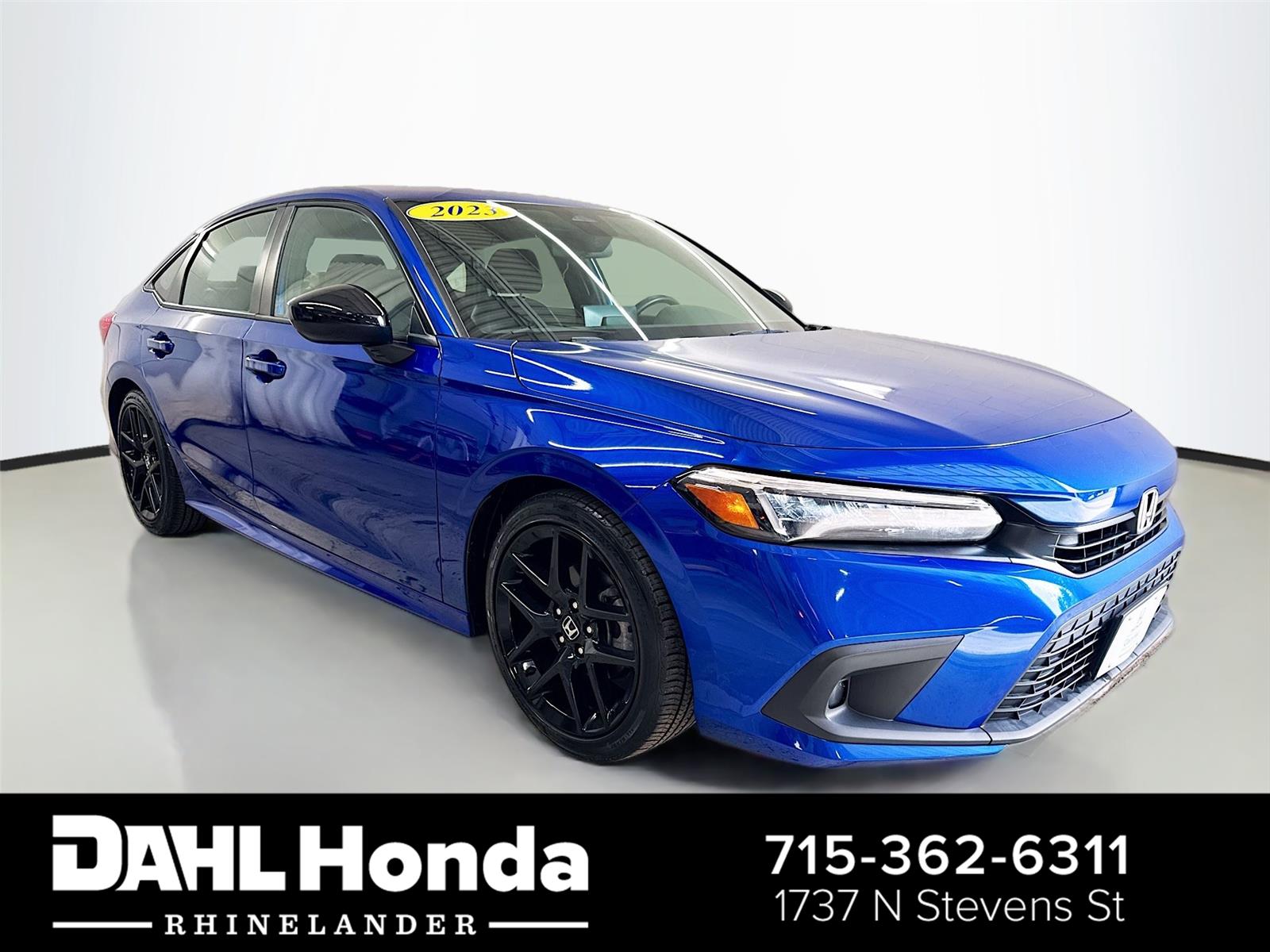 Aegean Blue Metallic 2023 Honda Civic Sport FWD Sedan Front-Wheel Drive 7-Speed CVT