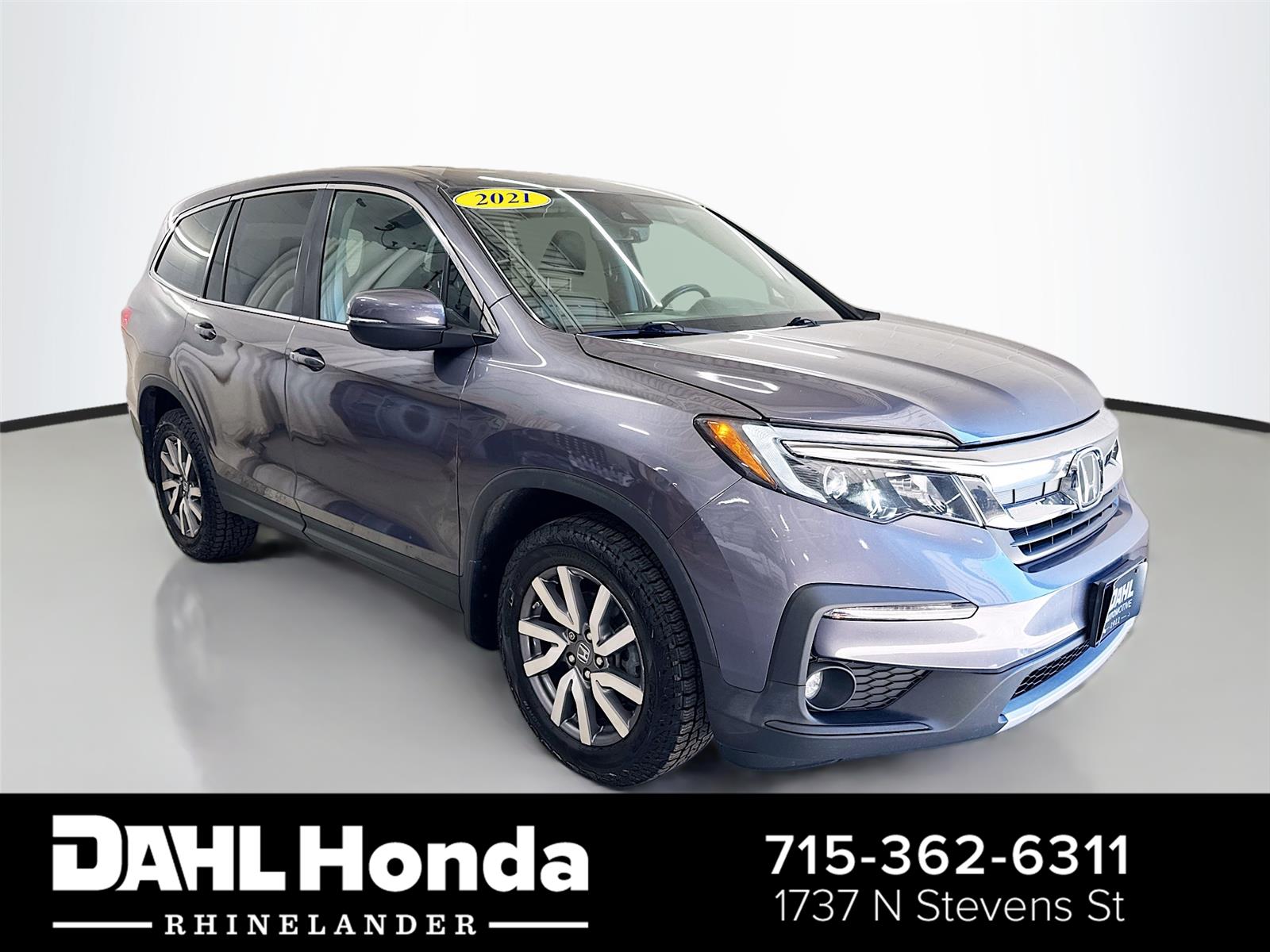 Gray (Modern Steel Metallic) 2021 Honda Pilot SUV / Crossover All-Wheel Drive 9-Speed Automatic
