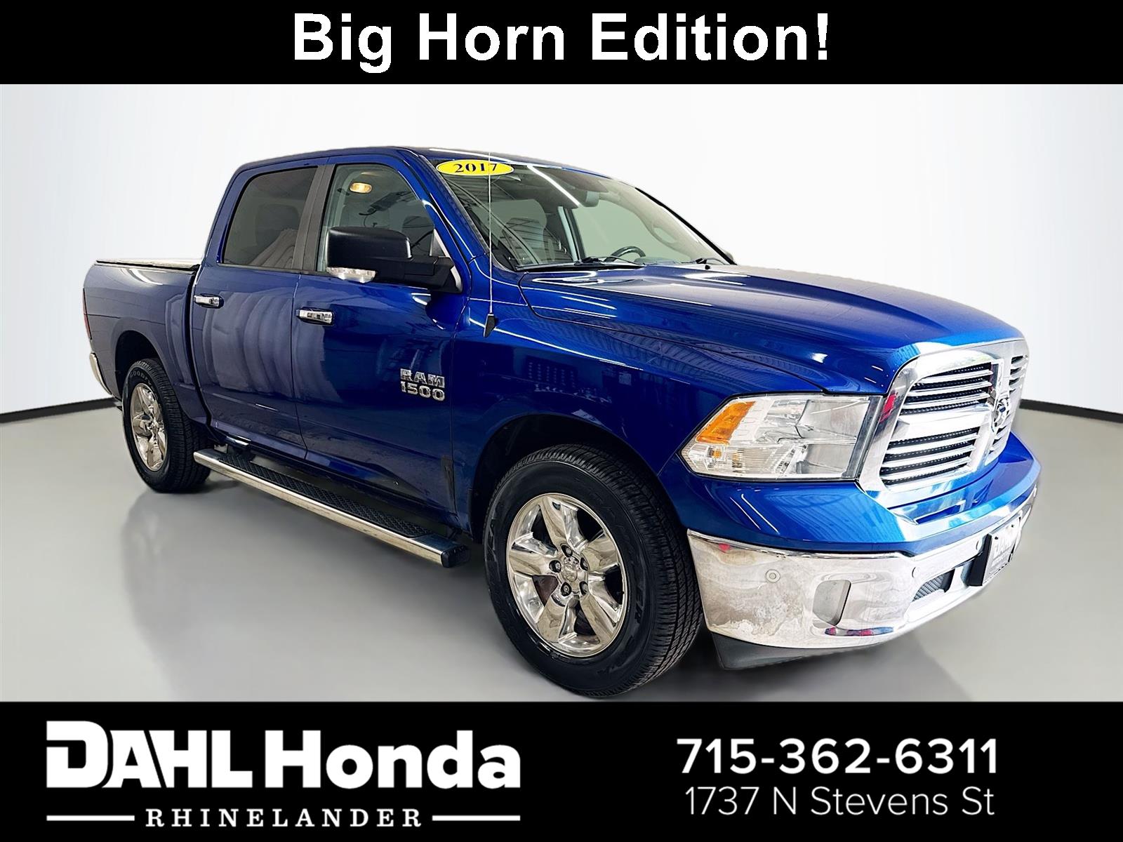 Blue Streak Pearlcoat 2017 RAM 1500 Pickup Truck Four-Wheel Drive 8-Speed Automatic