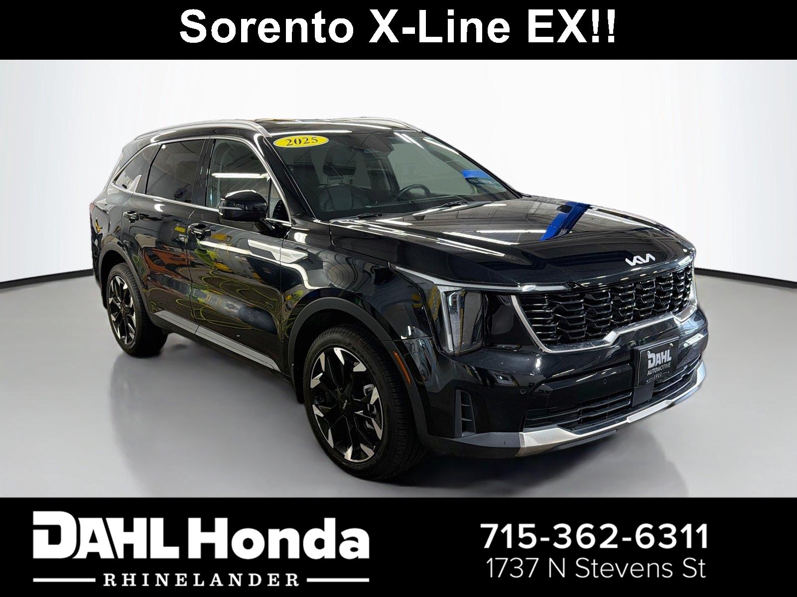 Ebony Black 2025 Kia Sorento SUV / Crossover All-Wheel Drive Automatic