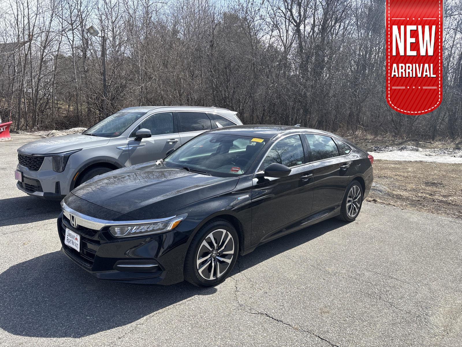 Crystal Black Pearl 2020 Honda Accord Hybrid FWD Sedan Front-Wheel Drive Continuously Variable Transmission