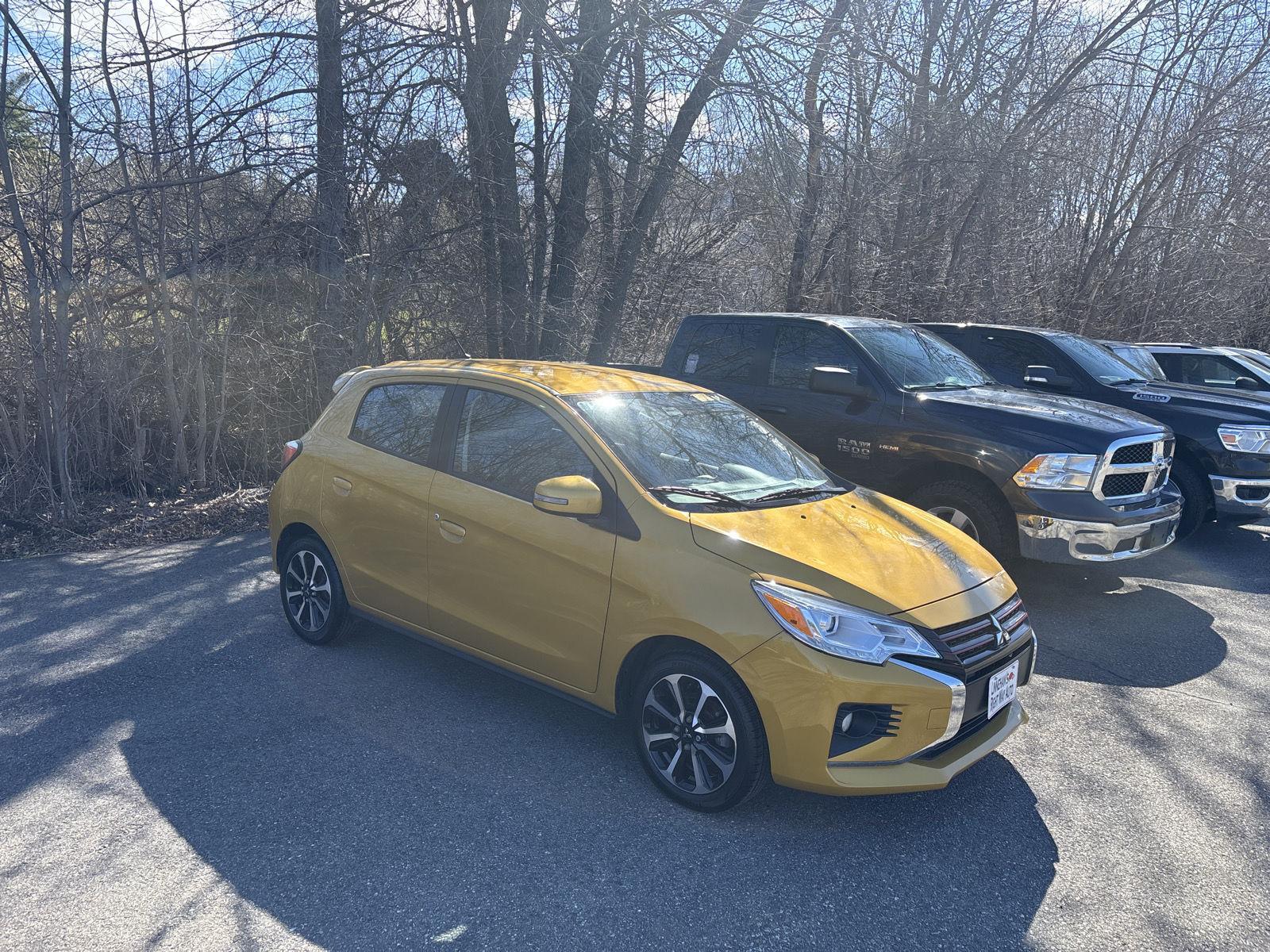 Sand Yellow 2024 Mitsubishi Mirage SE FWD Hatchback Front-Wheel Drive Continuously Variable Transmission