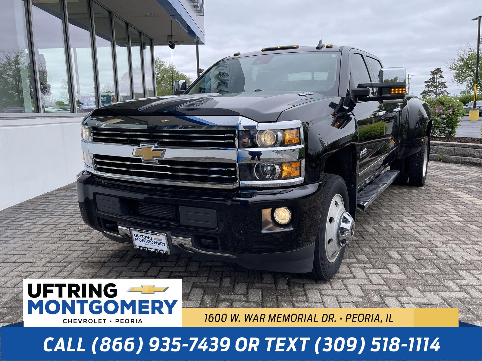 Black 2015 Chevrolet Silverado 3500HD High Country Crew Cab 4WD Pickup Truck Four-Wheel Drive 6-Speed Automatic
