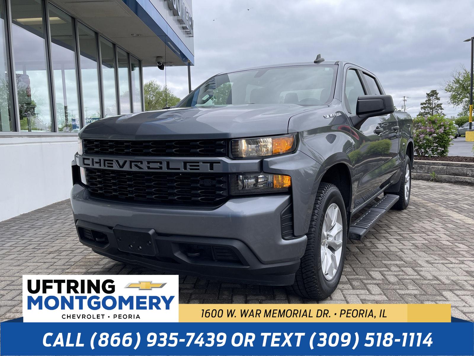 Gray (Satin Steel Metallic) 2021 Chevrolet Silverado 1500 Pickup Truck Four-Wheel Drive 8-Speed Automatic