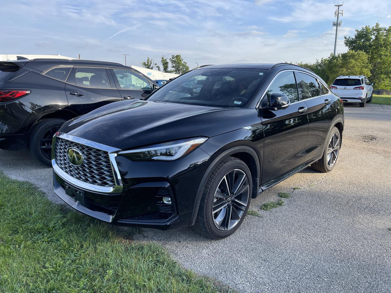 Black Obsidian 2025 INFINITI QX55 Essential AWD SUV / Crossover All-Wheel Drive Continuously Variable Transmission