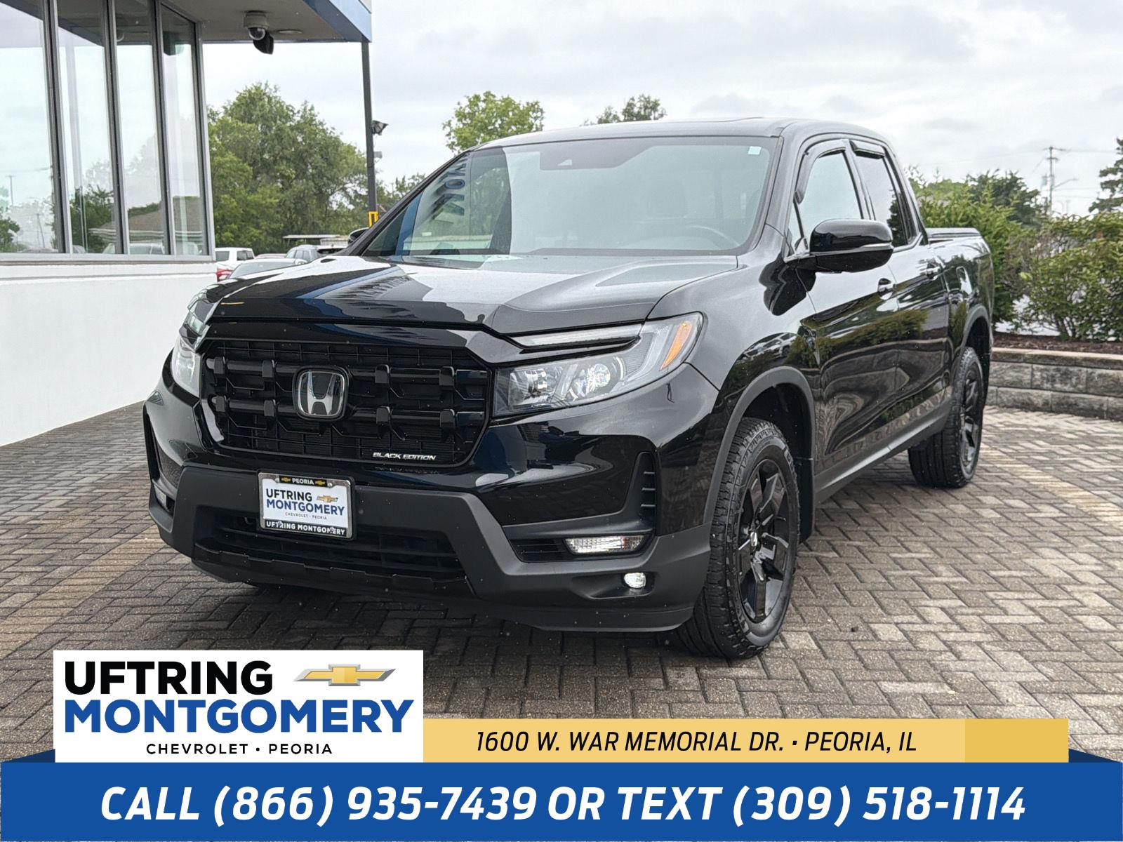 Crystal Black Pearl 2024 Honda Ridgeline Pickup Truck All-Wheel Drive Automatic