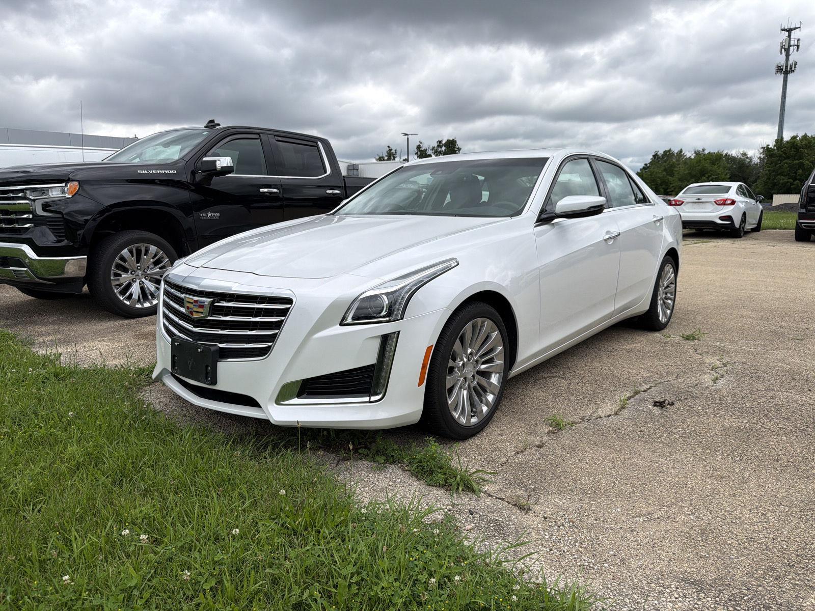 Crystal White Tricoat 2019 Cadillac CTS Sedan All-Wheel Drive 8-Speed Automatic
