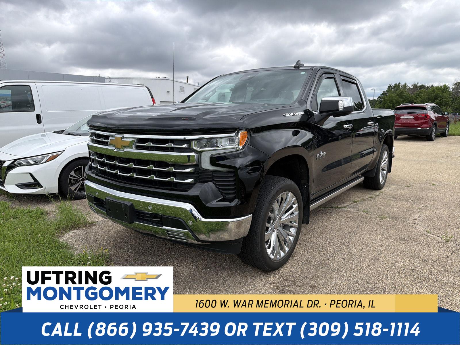 Black 2023 Chevrolet Silverado 1500 Pickup Truck Four-Wheel Drive Automatic