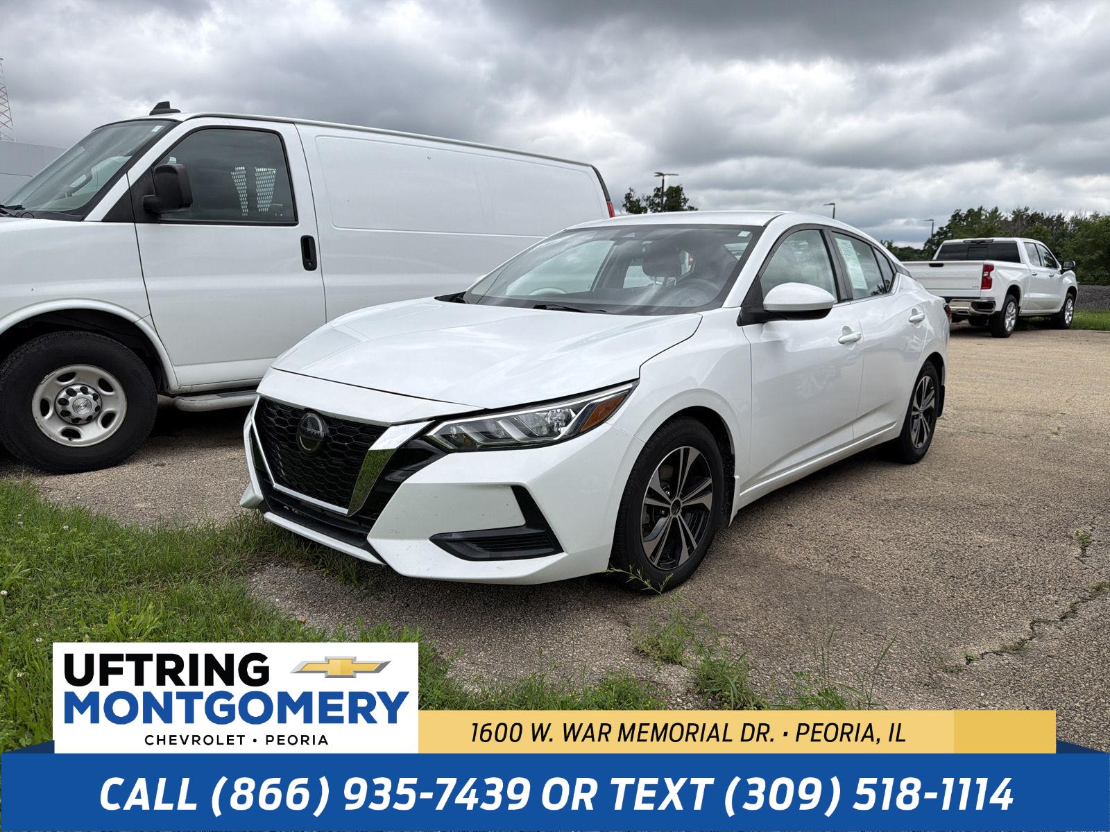 Aspen White Tricoat 2021 Nissan Sentra Sedan Front-Wheel Drive Continuously Variable Transmission