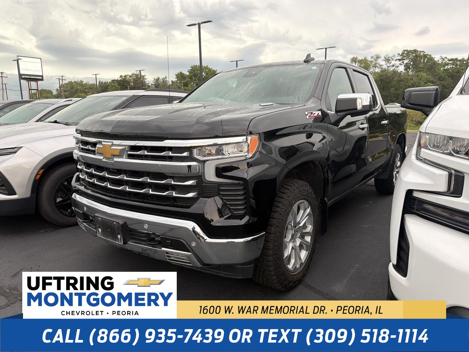 Black 2023 Chevrolet Silverado 1500 Pickup Truck Four-Wheel Drive Automatic